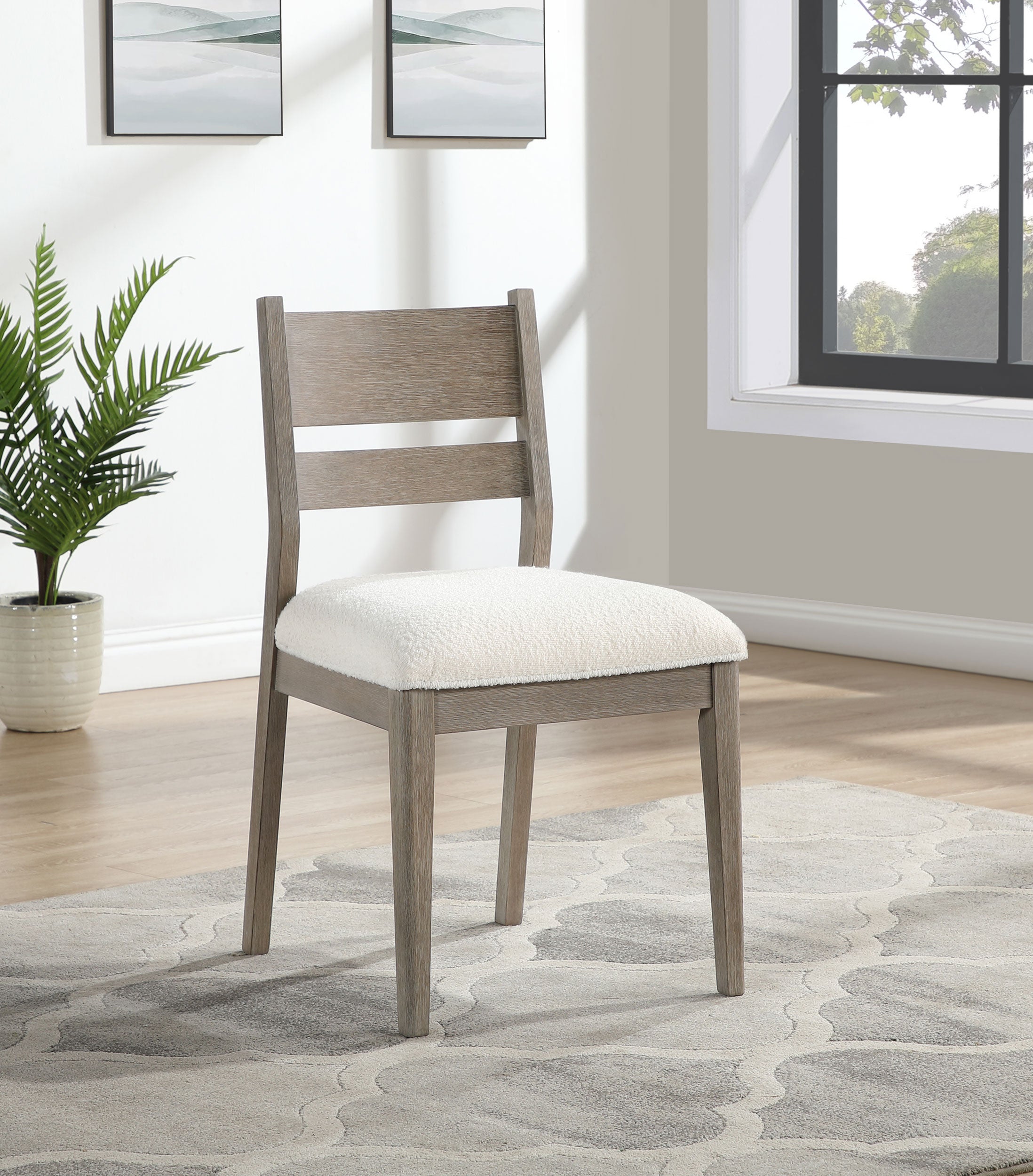 Cornelia Wood Dining Side Chair Coastal Grey (Set of 2) — view 2