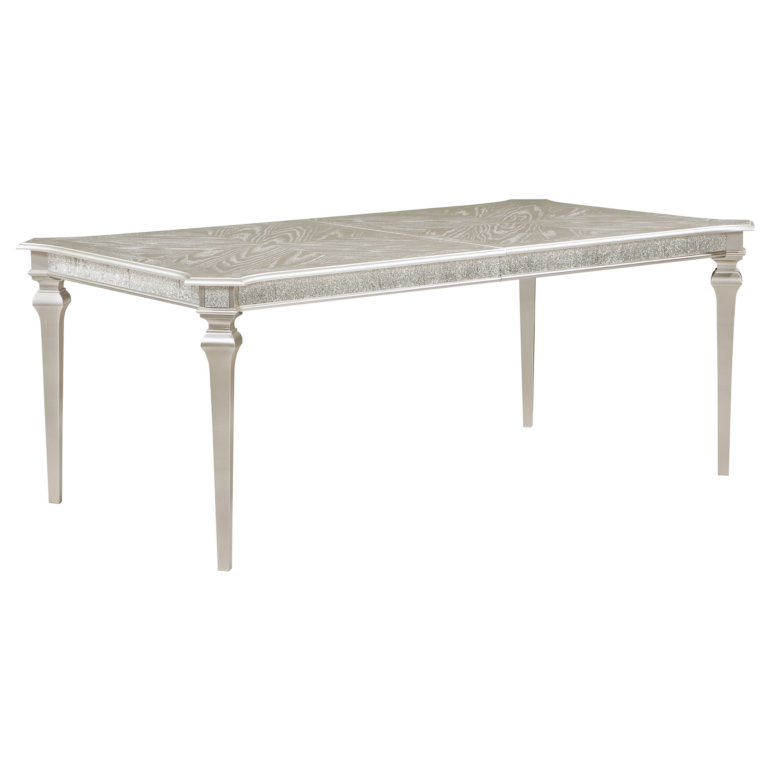Evangeline 96-inch Extension Leaf Dining Table Silver Oak — view 4