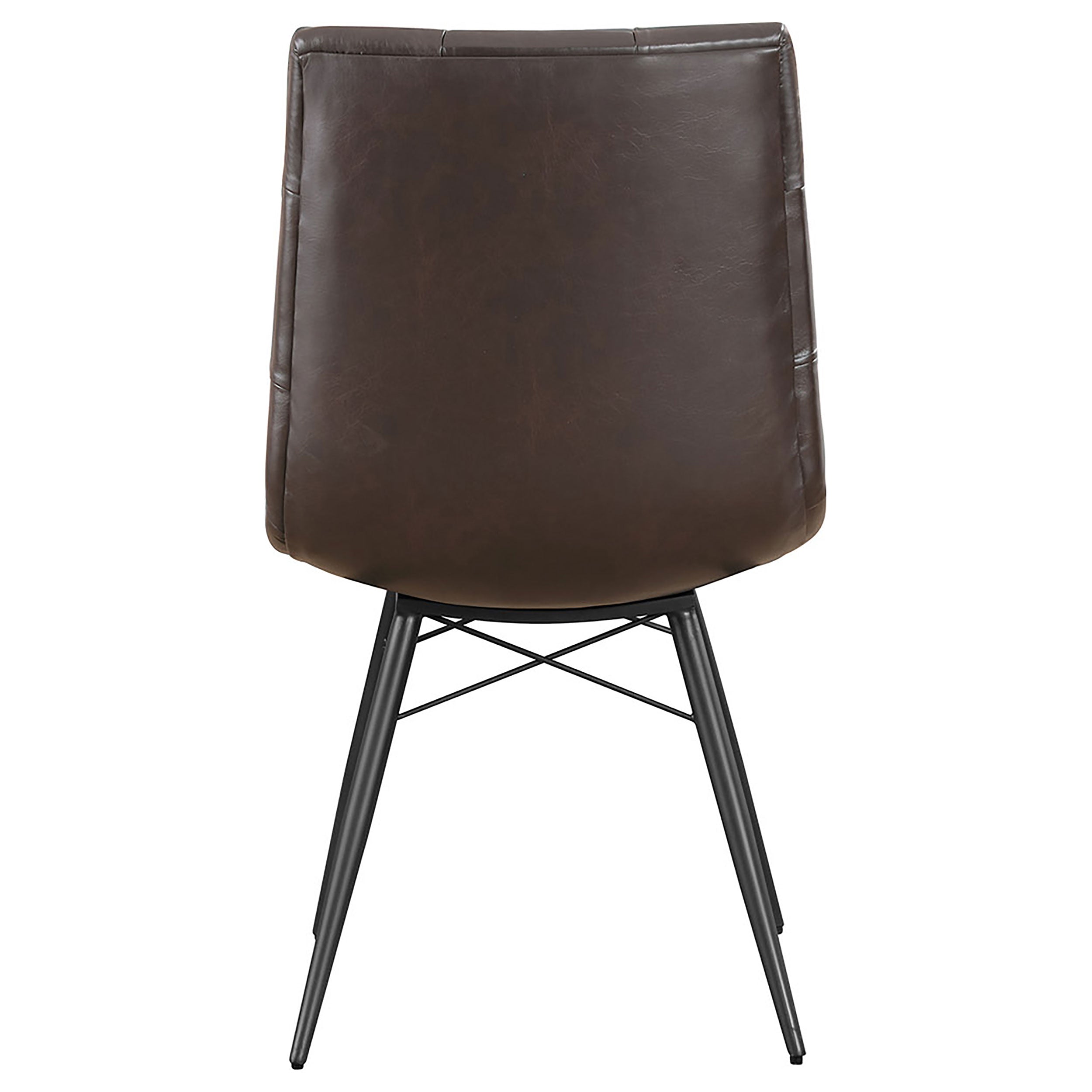 Aiken Faux Leather Upholstered Dining Side Chair Dark Brown (Set of 4) — view 8