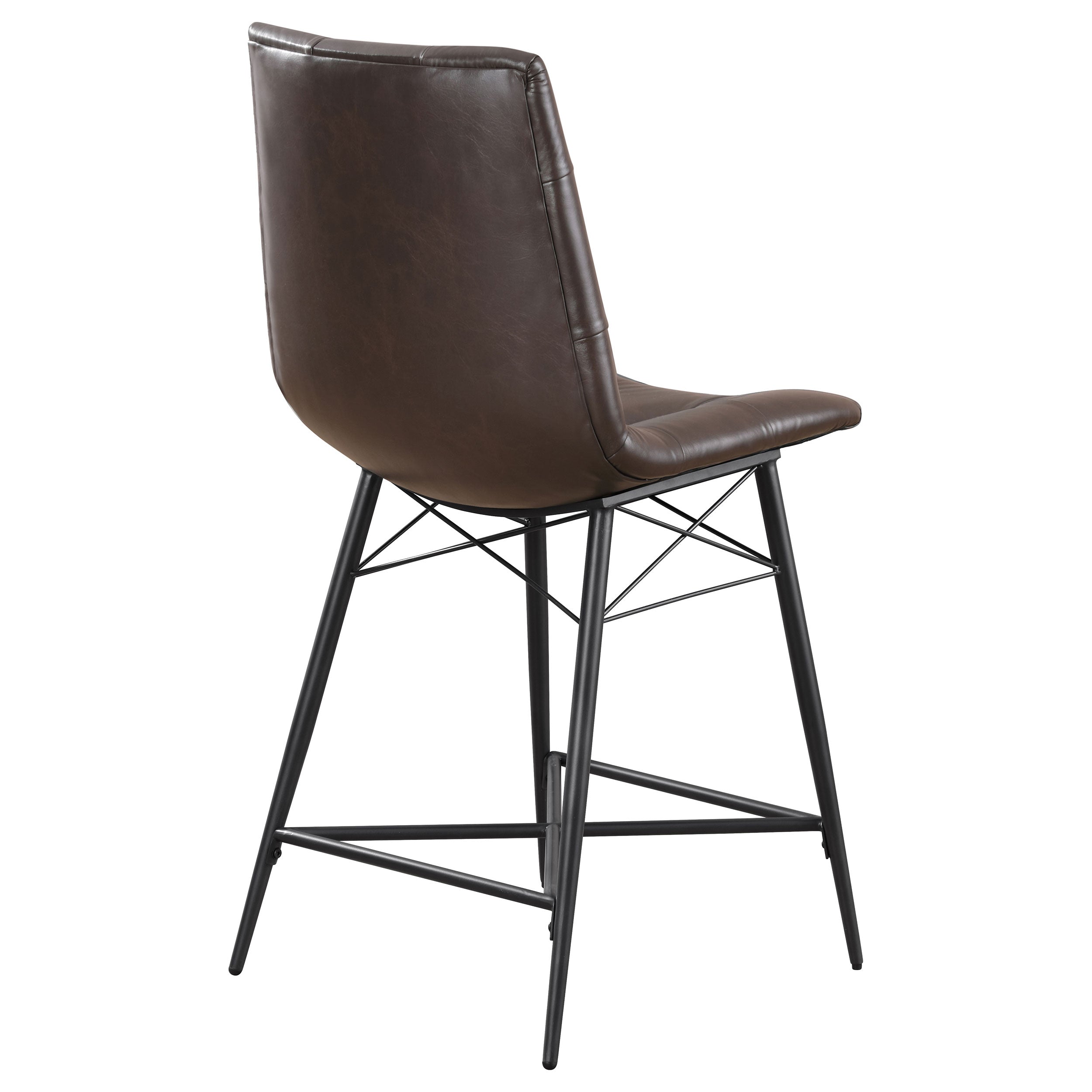 Aiken Upholstered Tufted Counter Chair Brown (Set of 2) — view 9