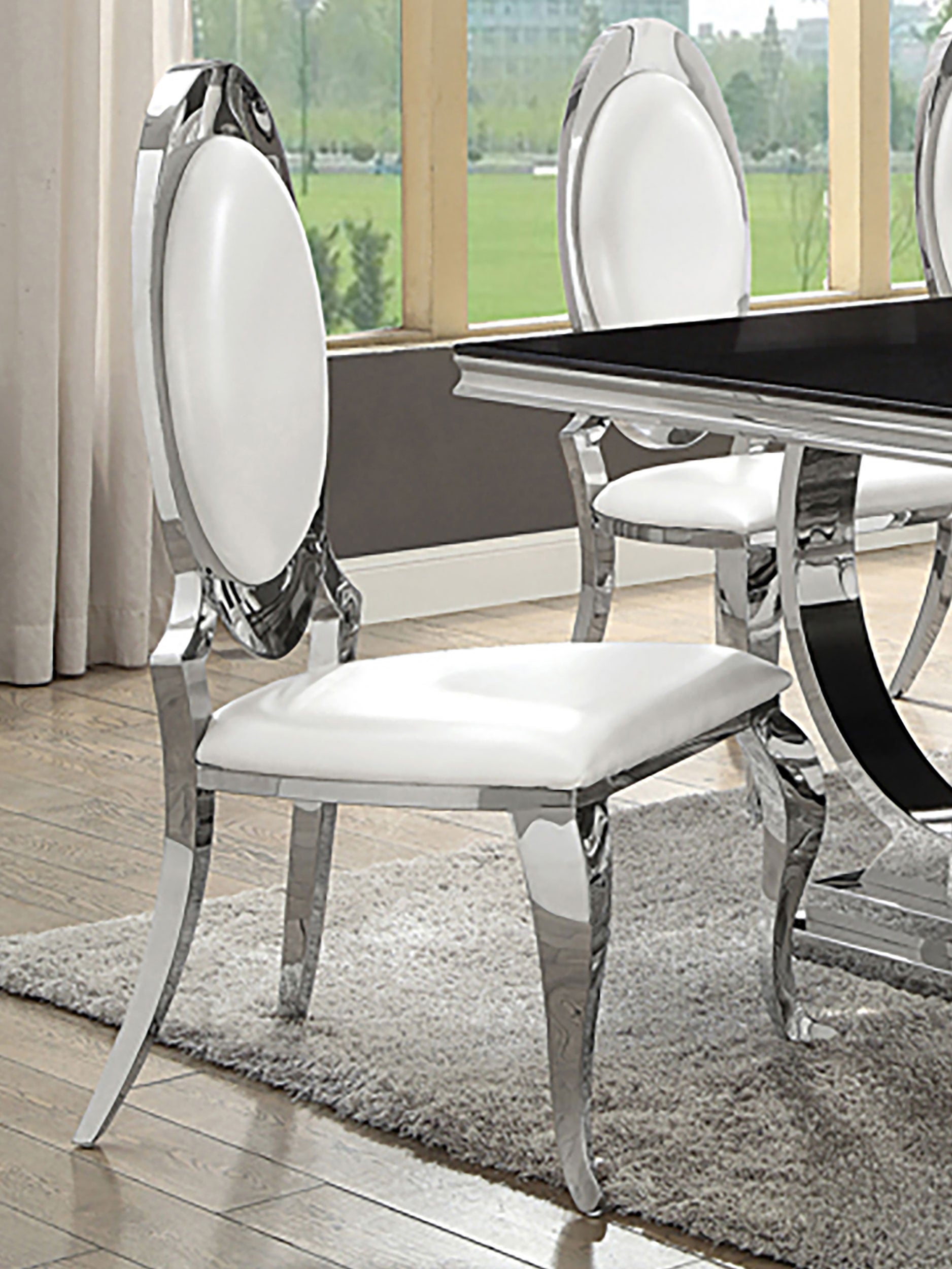Anchorage Upholstered Dining Chair Cream White (Set of 2) — view 2