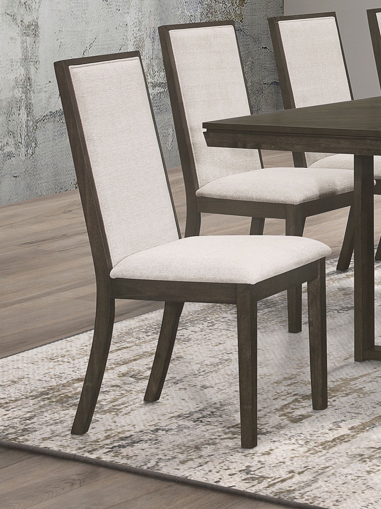 Kelly Upholstered Dining Side Chair Dark Grey (Set of 2) — view 2