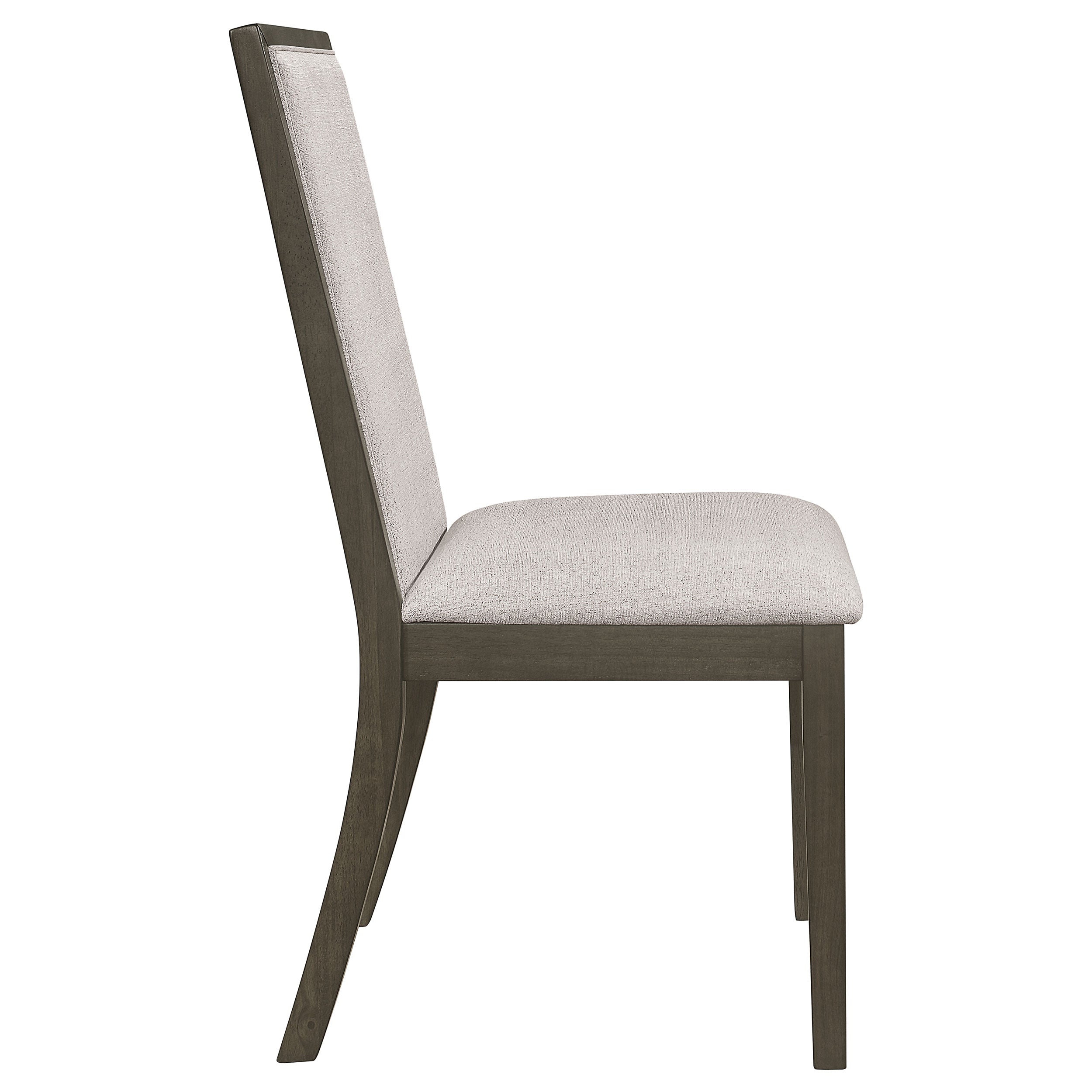 Kelly Upholstered Dining Side Chair Dark Grey (Set of 2) — view 6