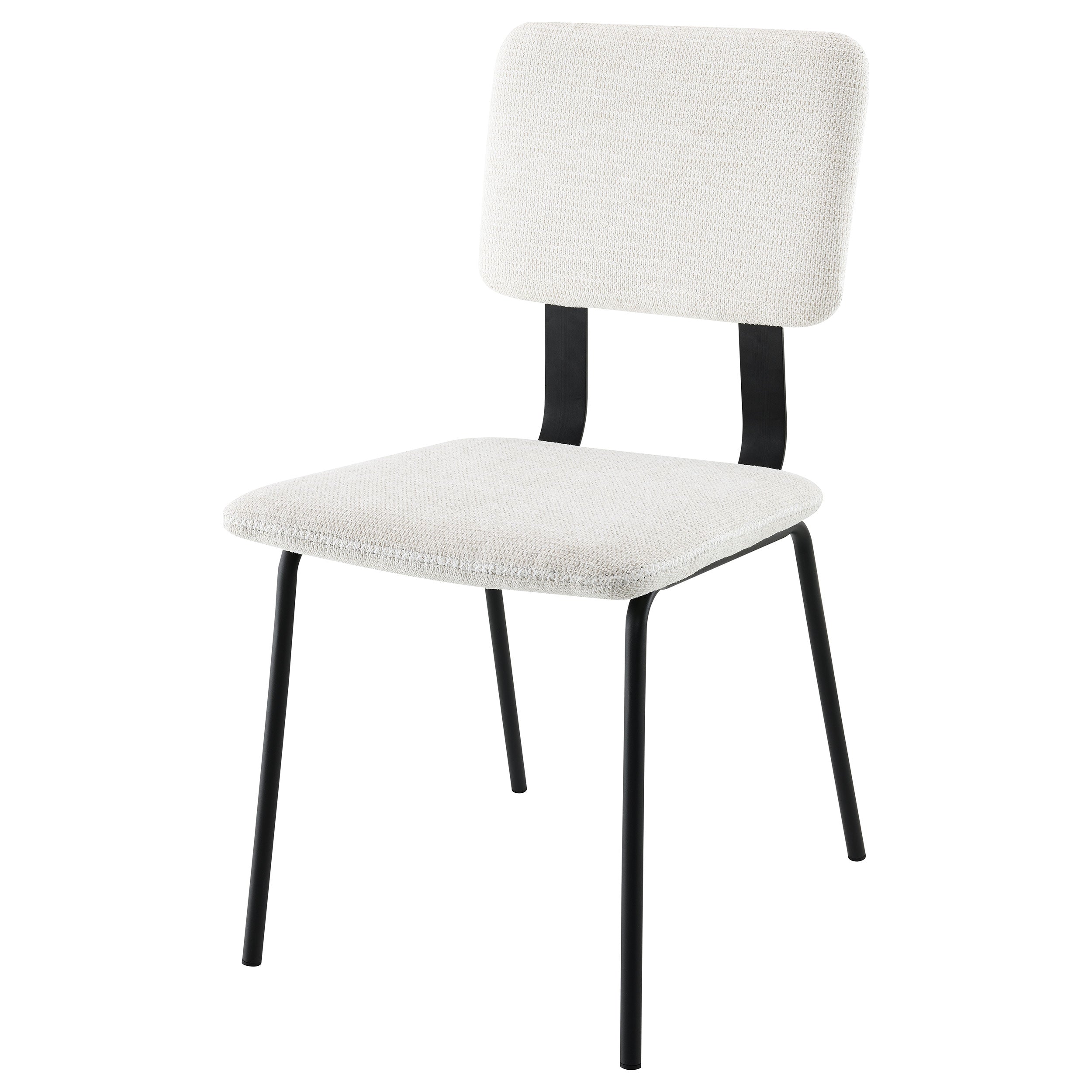 Calla Fabric Upholstered Dining Side Chair White (Set of 2) — view 5