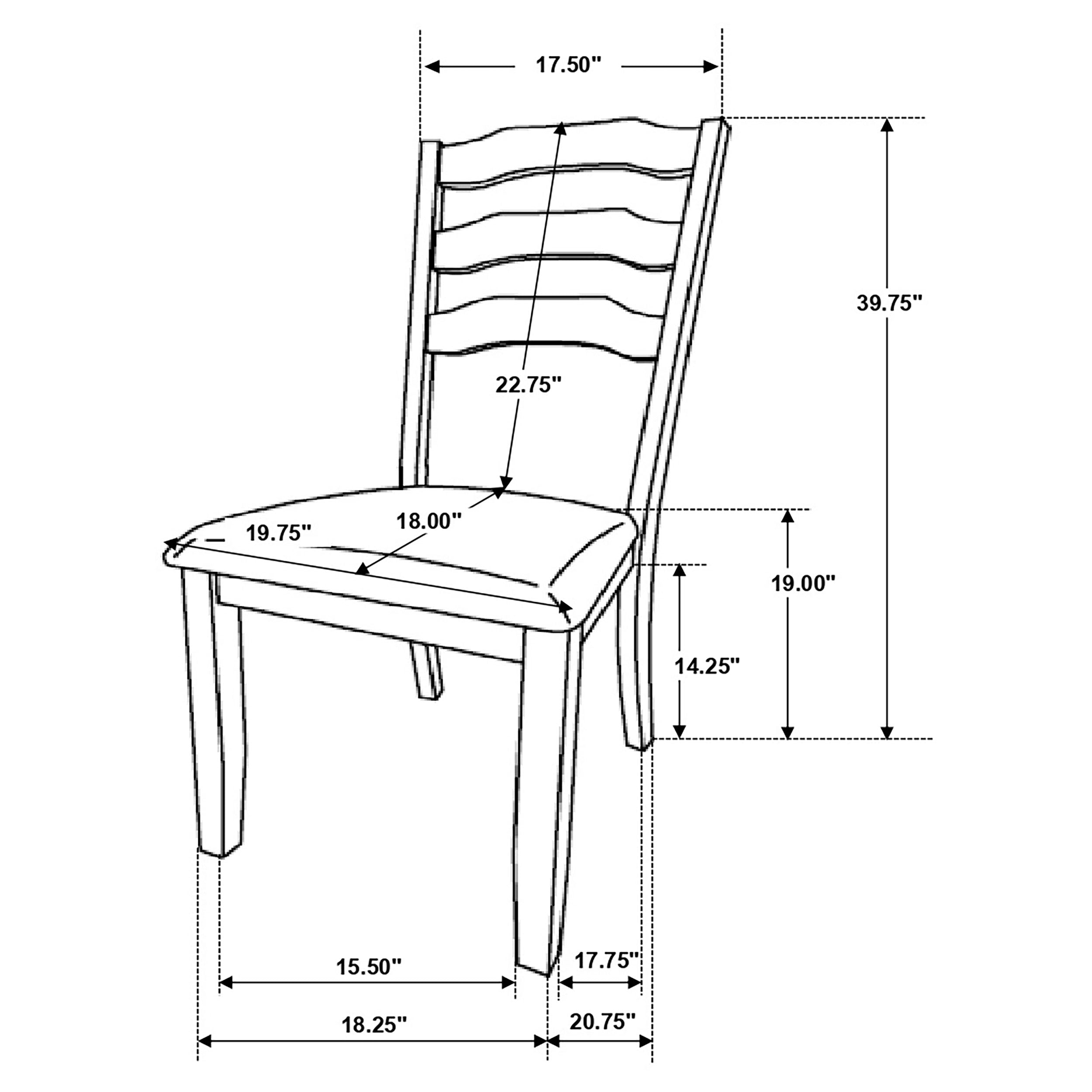 Ronnie Wood Dining Side Chair Rustic Cream (Set of 2) — view 13