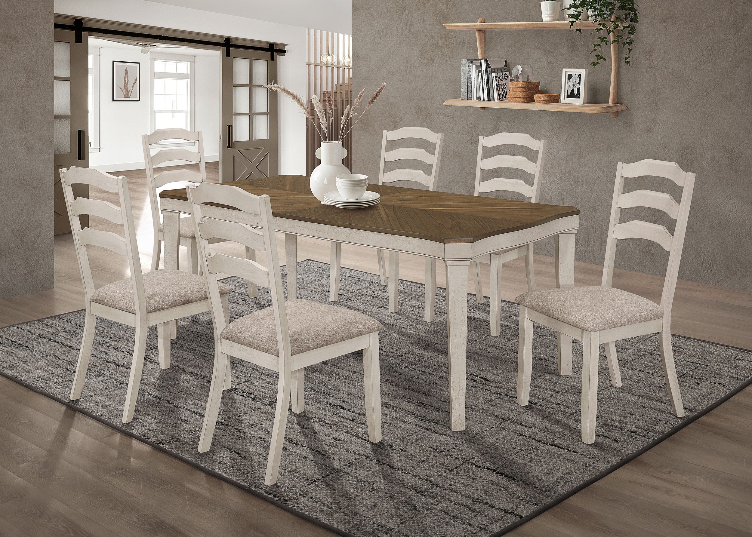Ronnie Wood Dining Side Chair Rustic Cream (Set of 2) — view 14