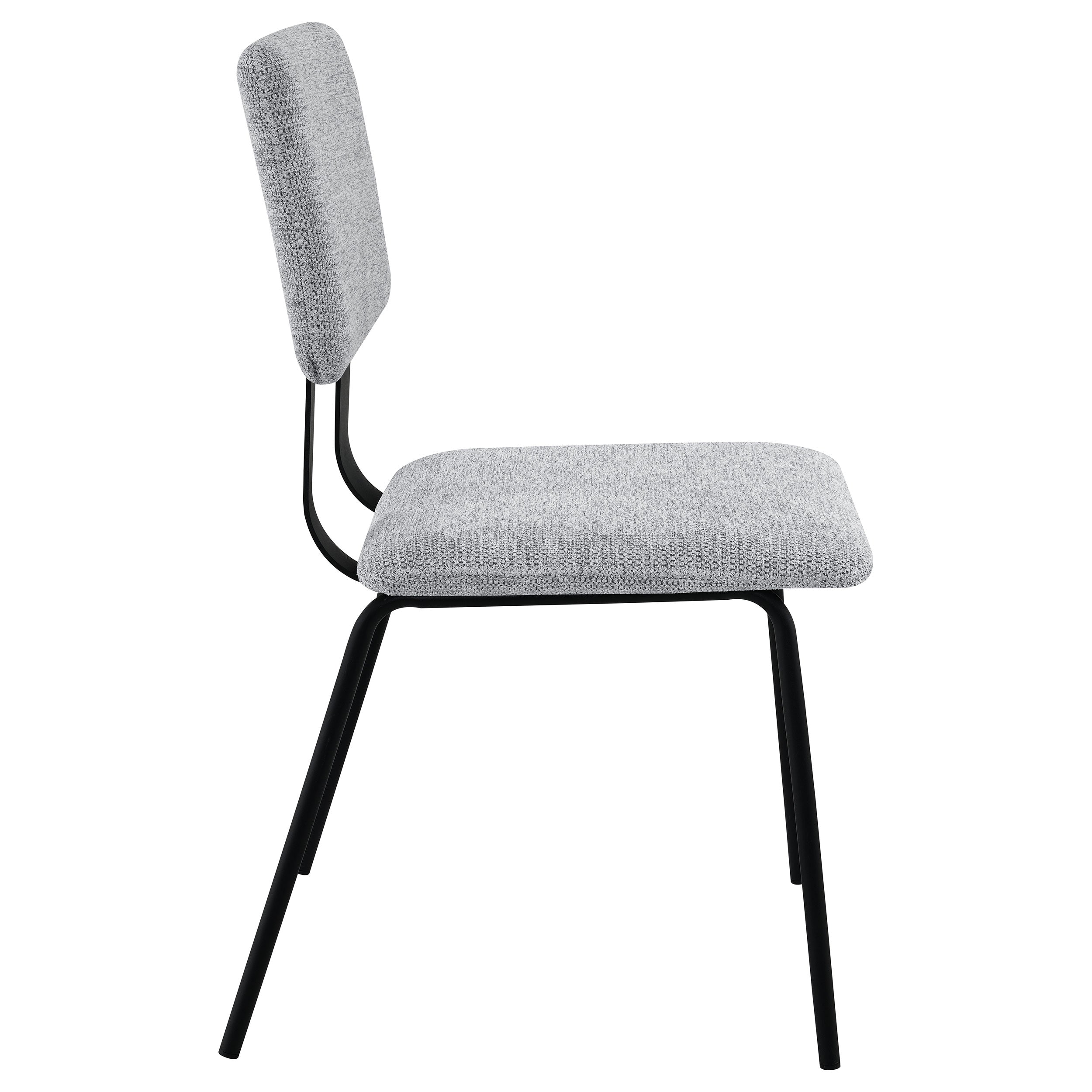 Calla Fabric Upholstered Dining Side Chair Grey (Set of 2) — view 9