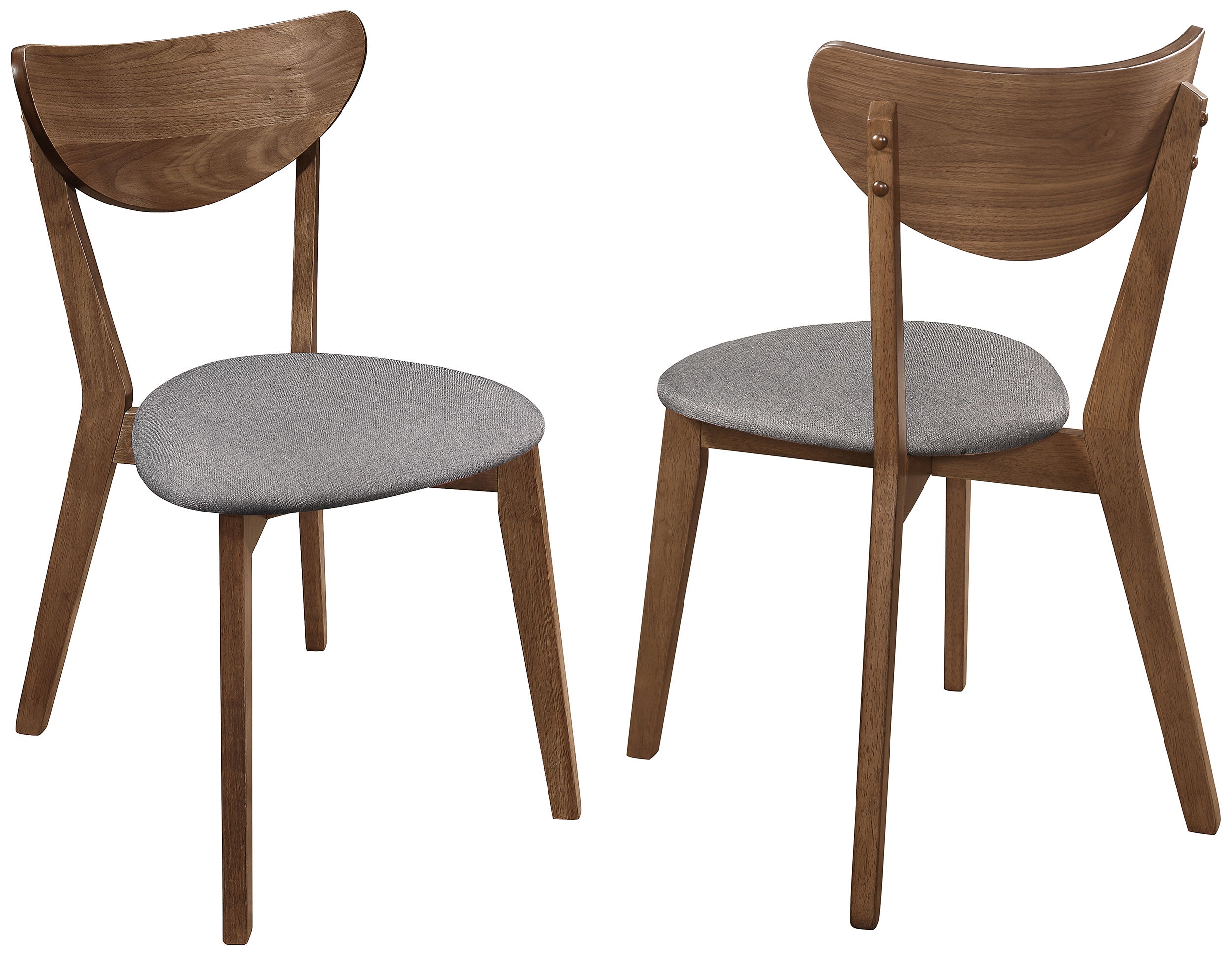 Alfredo Dining Side Chair Grey and Natural Walnut (Set of 2) — view 1