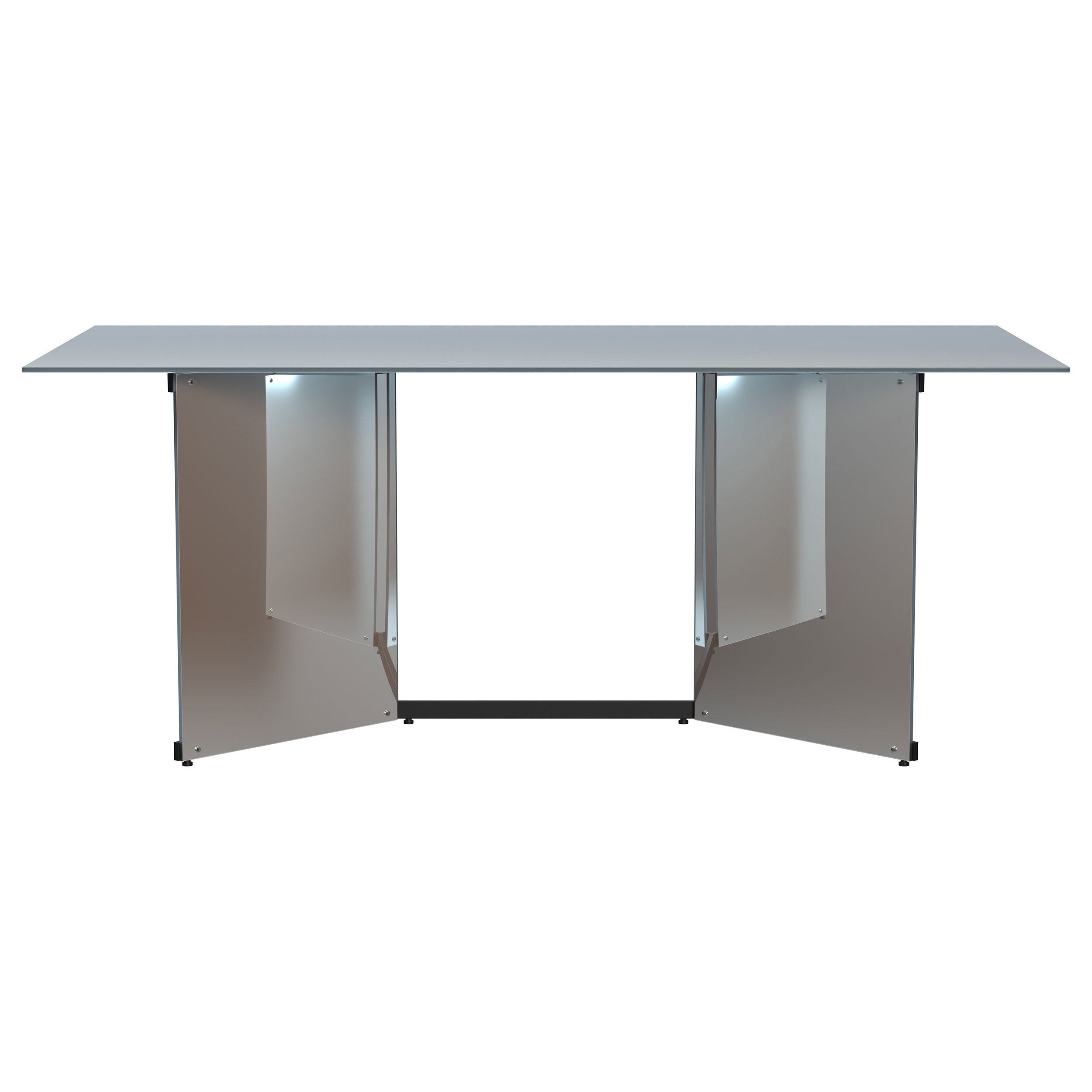 Emery 76-inch Rectangular Mirrored Dining Table Silver — view 7