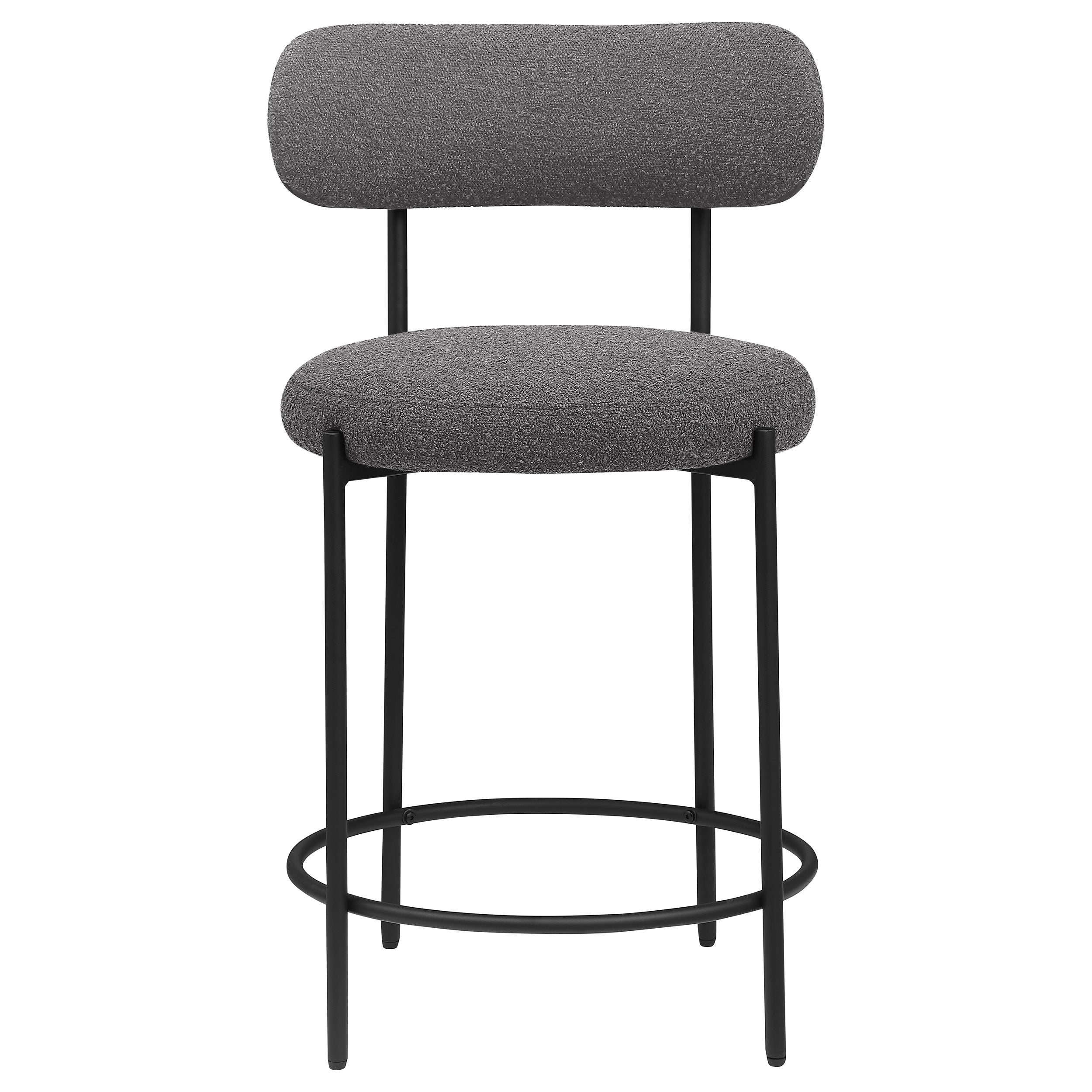 Viola Boucle Upholstered Counter Chair Grey (Set of 2) — view 4
