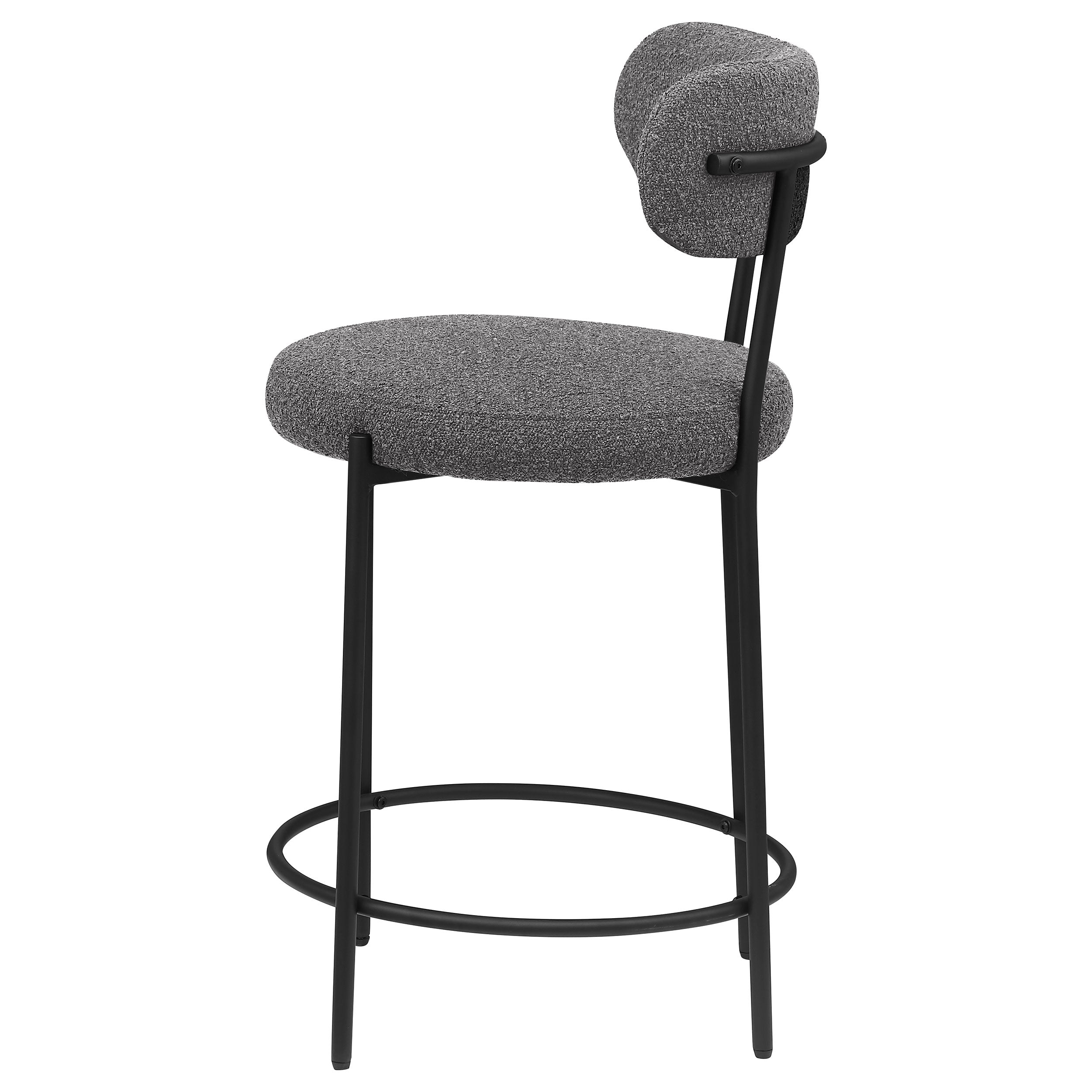 Viola Boucle Upholstered Counter Chair Grey (Set of 2) — view 6