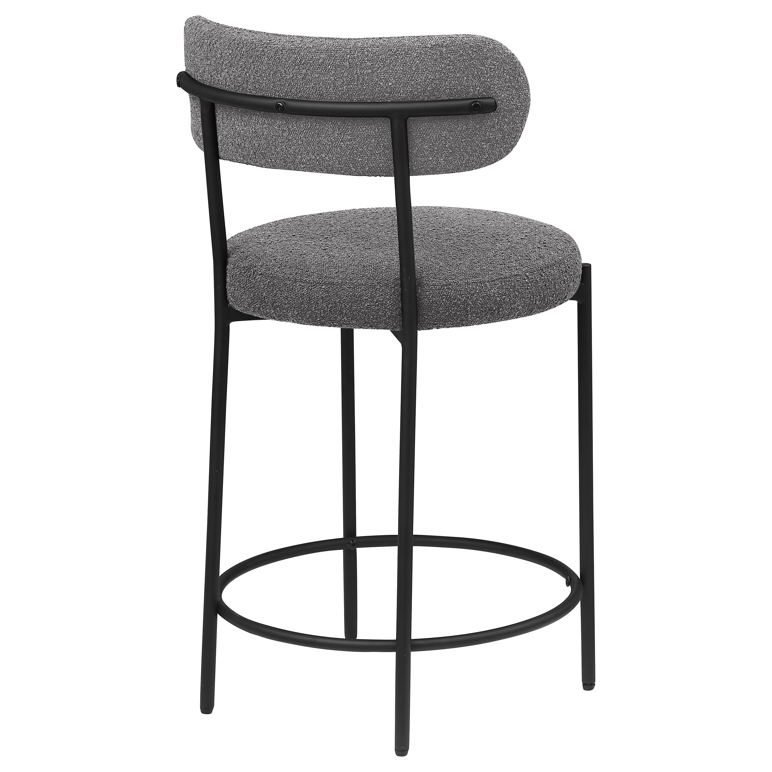 Viola Boucle Upholstered Counter Chair Grey (Set of 2) — view 8