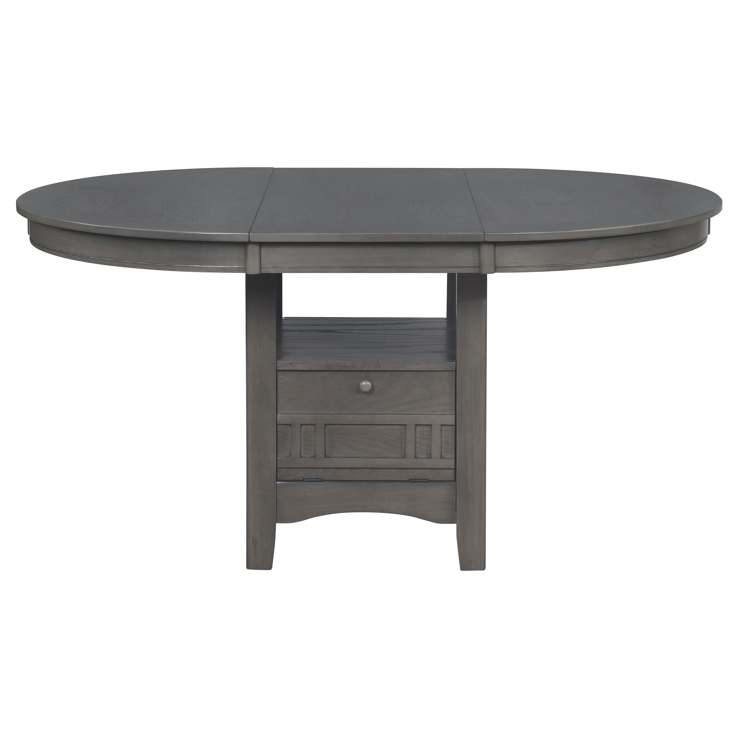 Lavon 5-piece Oval Extension Leaf Dining Set Medium Grey — view 4