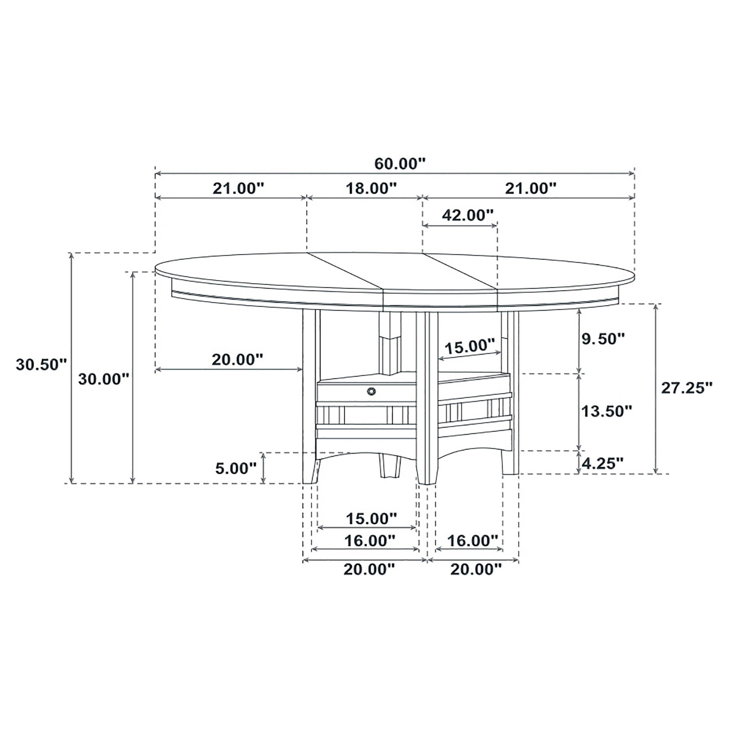 Lavon 5-piece Oval Extension Leaf Dining Set Medium Grey — view 14