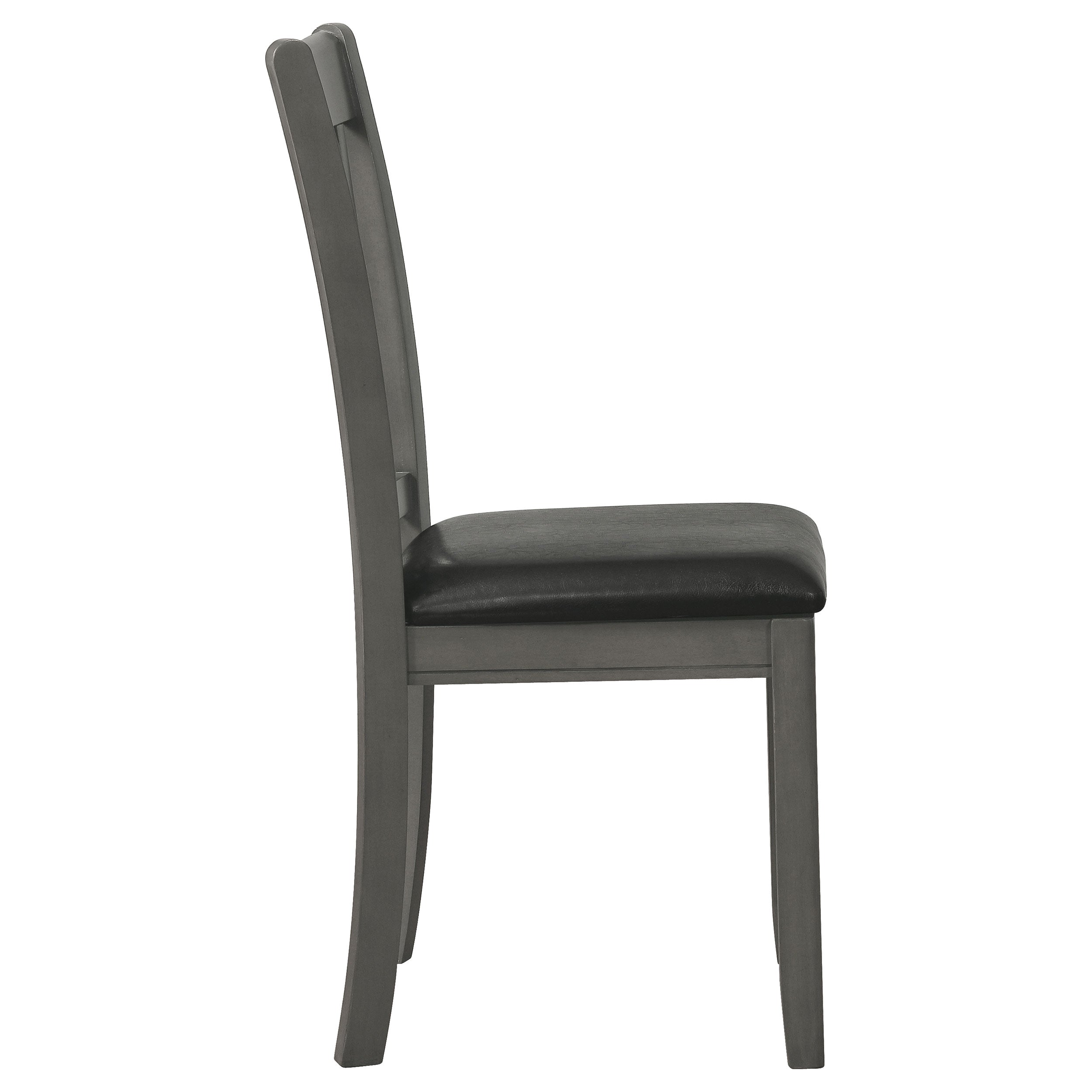 Lavon Wood Dining Side Chair Black and Medium Grey (Set of 2) — view 9