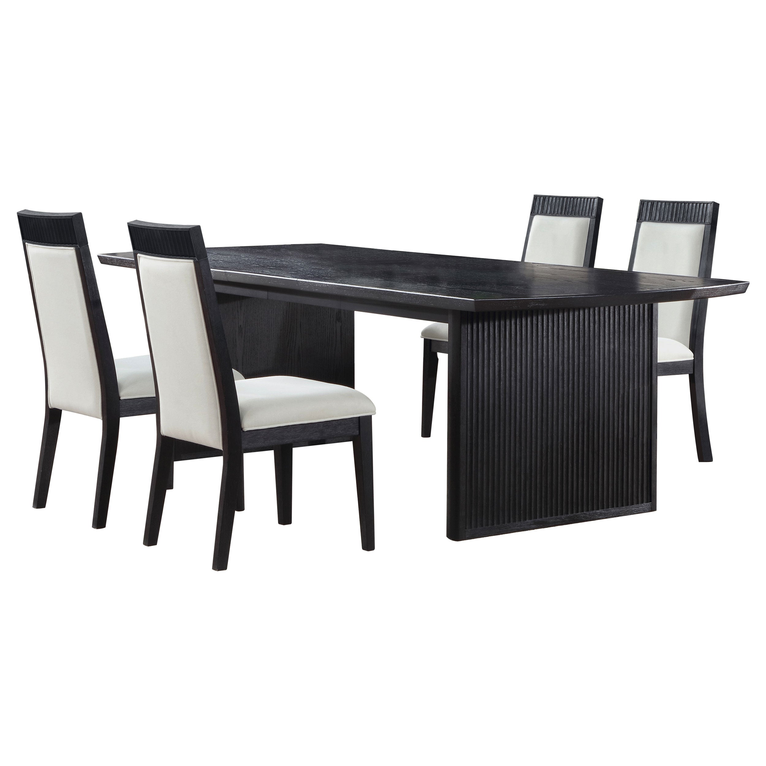 Brookmead 5-piece Extension Leaf Dining Table Set Black — view 2