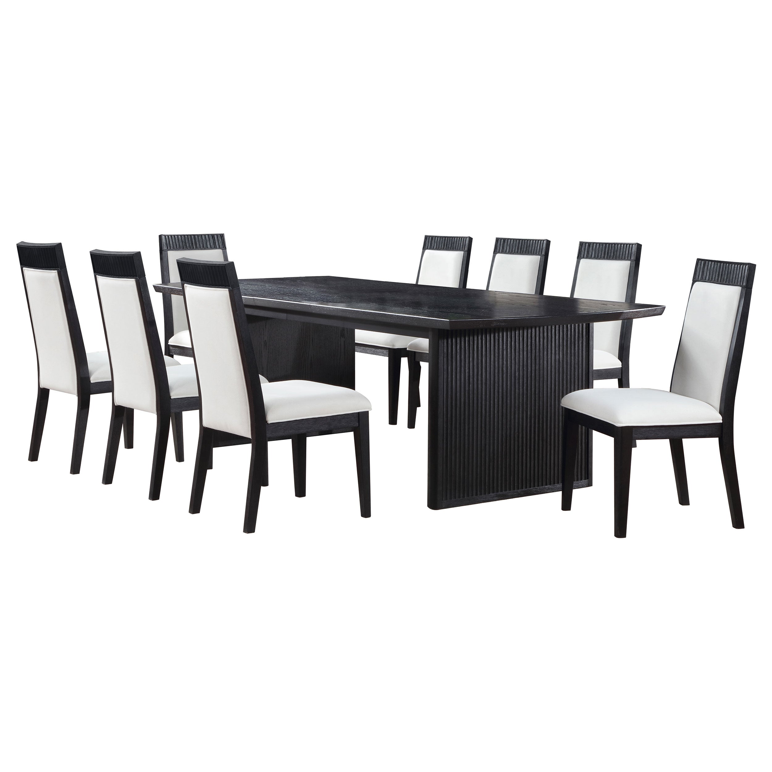 Brookmead 9-piece Extension Leaf Dining Table Set Black — view 2