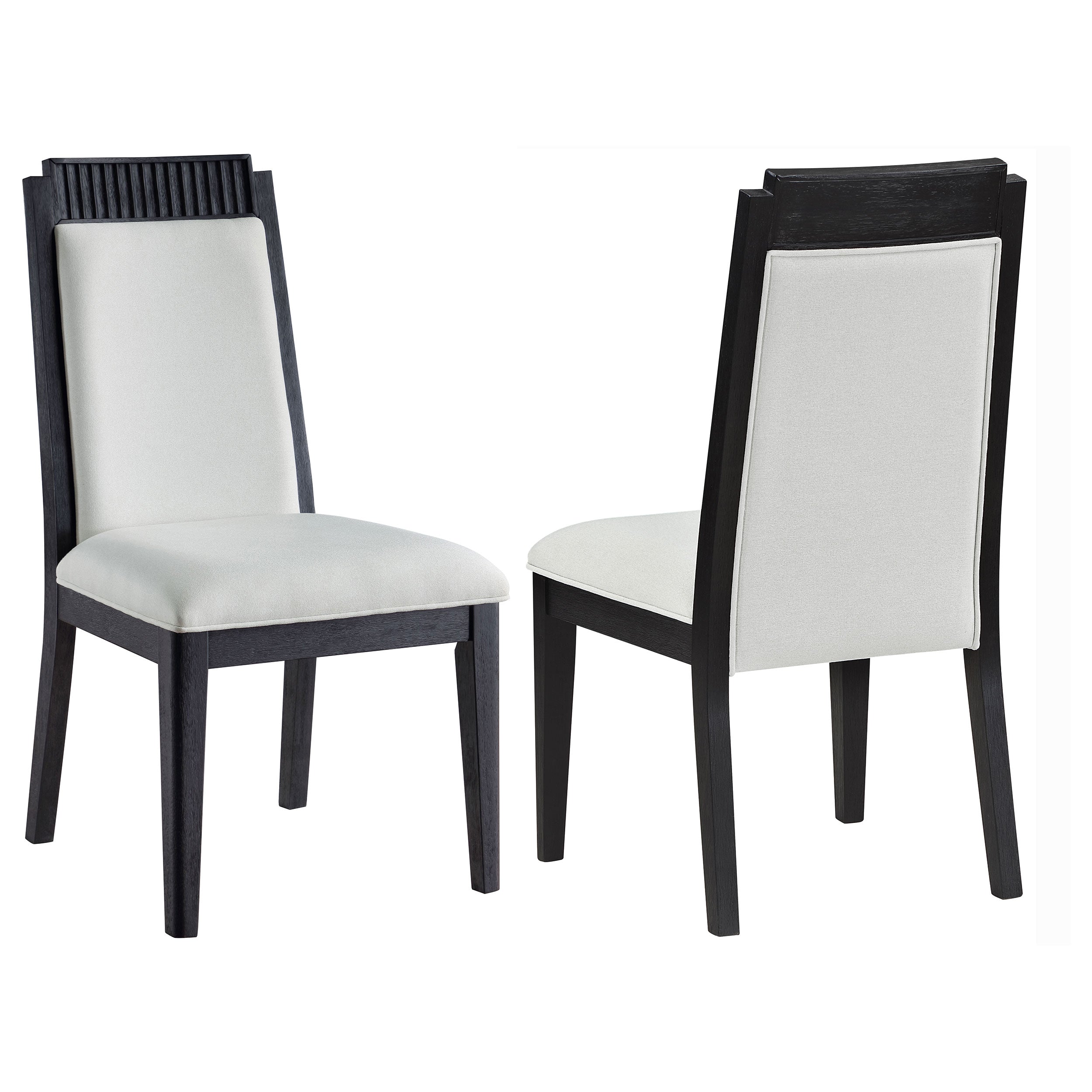 Brookmead Wood Dining Side Chair Ivory and Black (Set of 2) — view 1
