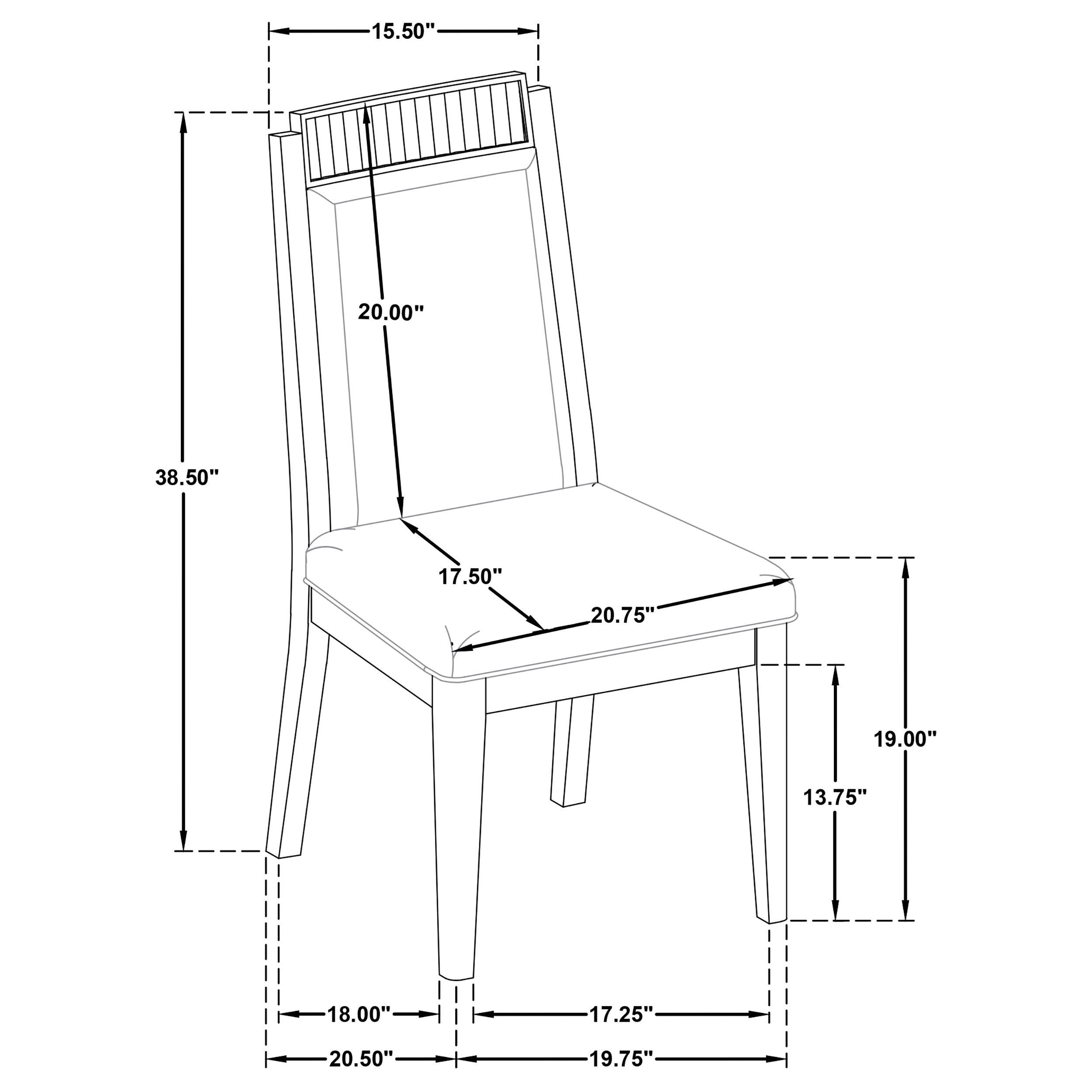 Brookmead Wood Dining Side Chair Ivory and Black (Set of 2) — view 14