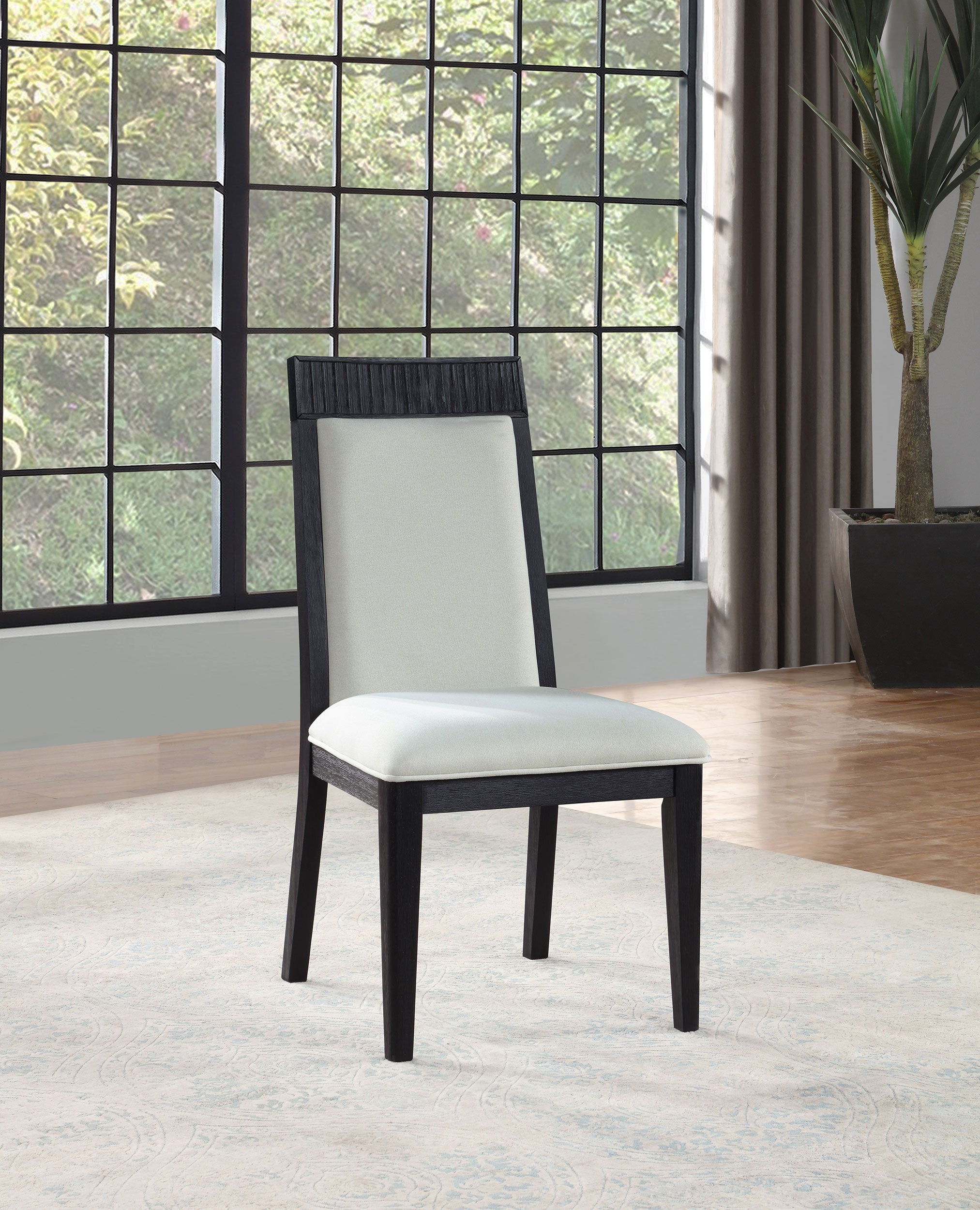 Brookmead Dining Side Chair Ivory and Black (Set of 2) — view 2