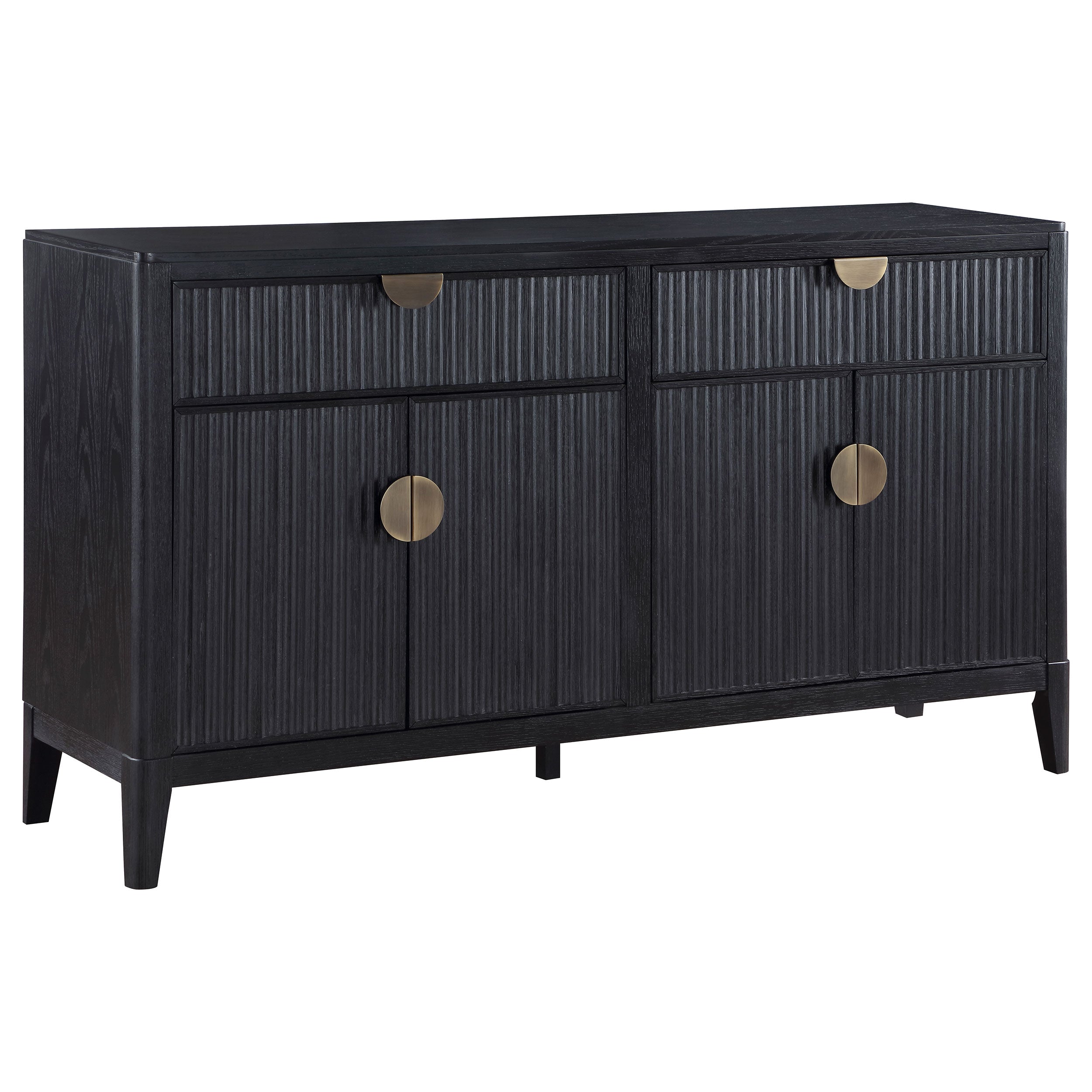 Brookmead 4-door Sideboard Buffet Storage Cabinet Black — view 1
