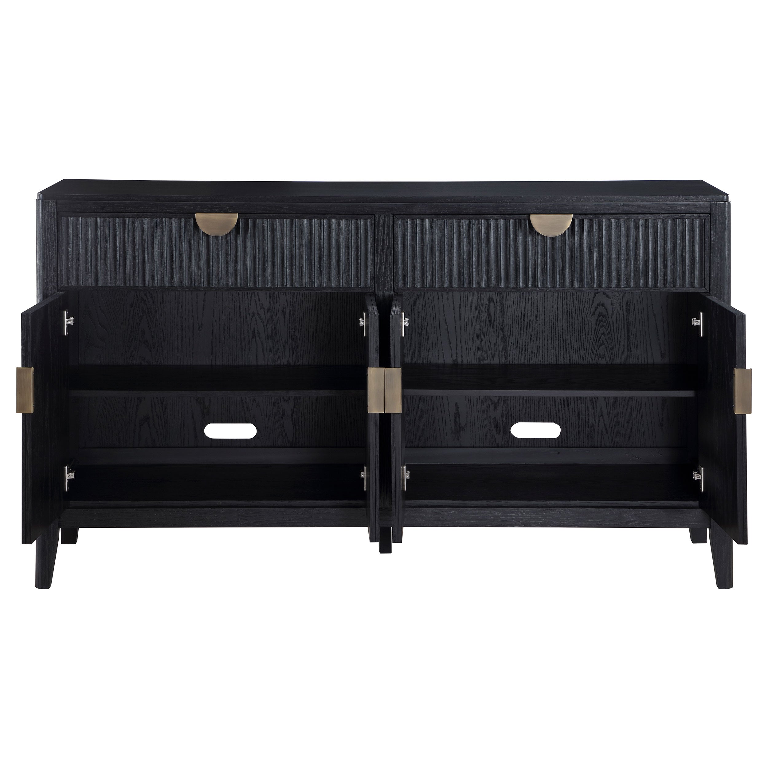 Brookmead 4-door Sideboard Buffet Storage Cabinet Black — view 4