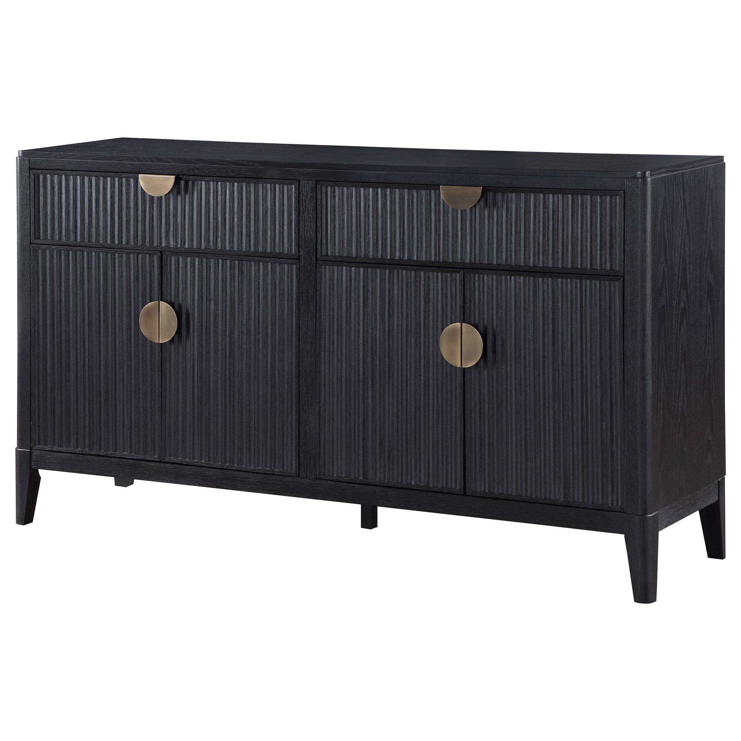 Brookmead 4-door Sideboard Buffet Storage Cabinet Black — view 5