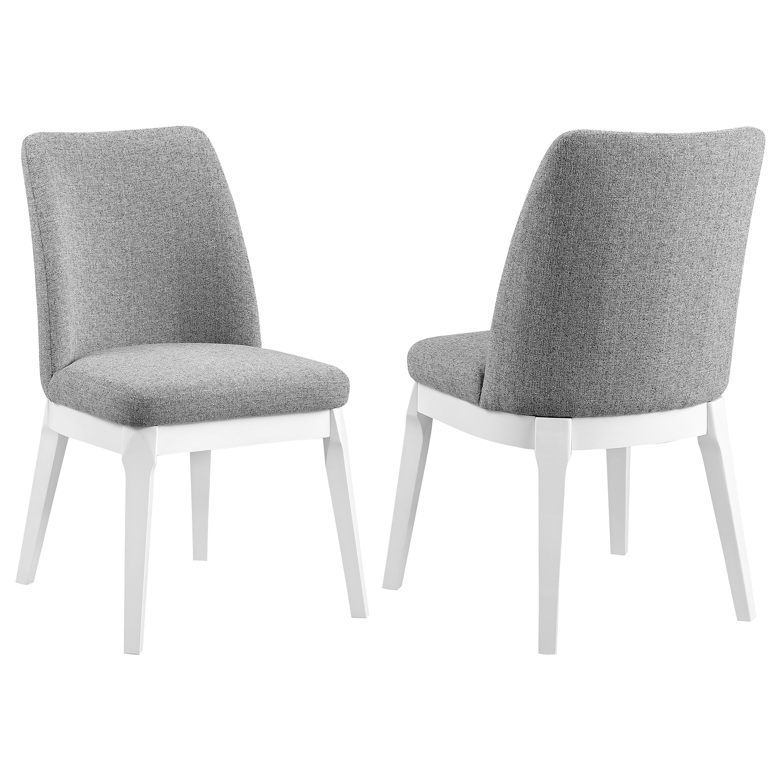 Carissa Upholstered Dining Side Chair Light Grey (Set of 2) — view 1