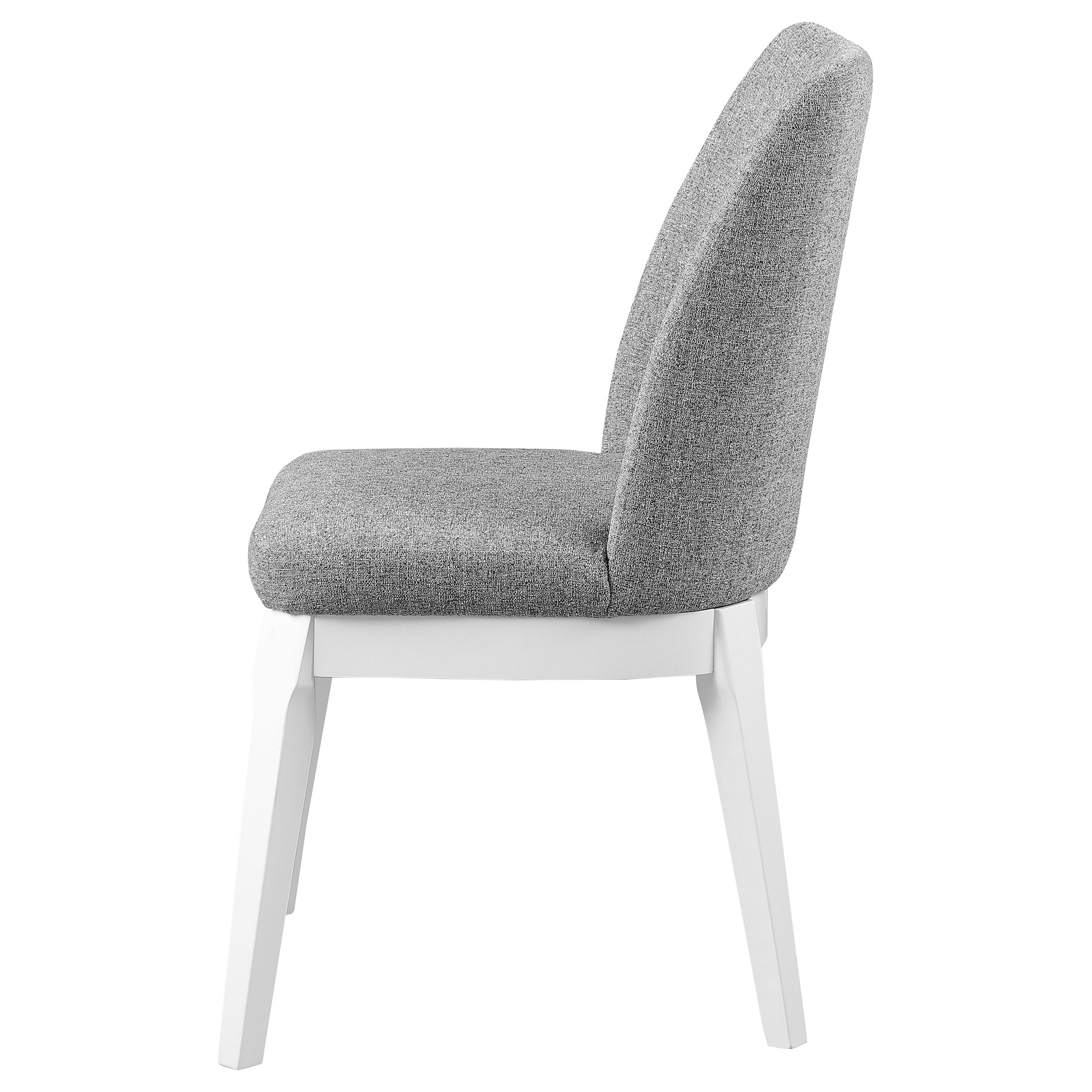 Carissa Upholstered Dining Side Chair Light Grey (Set of 2) — view 6
