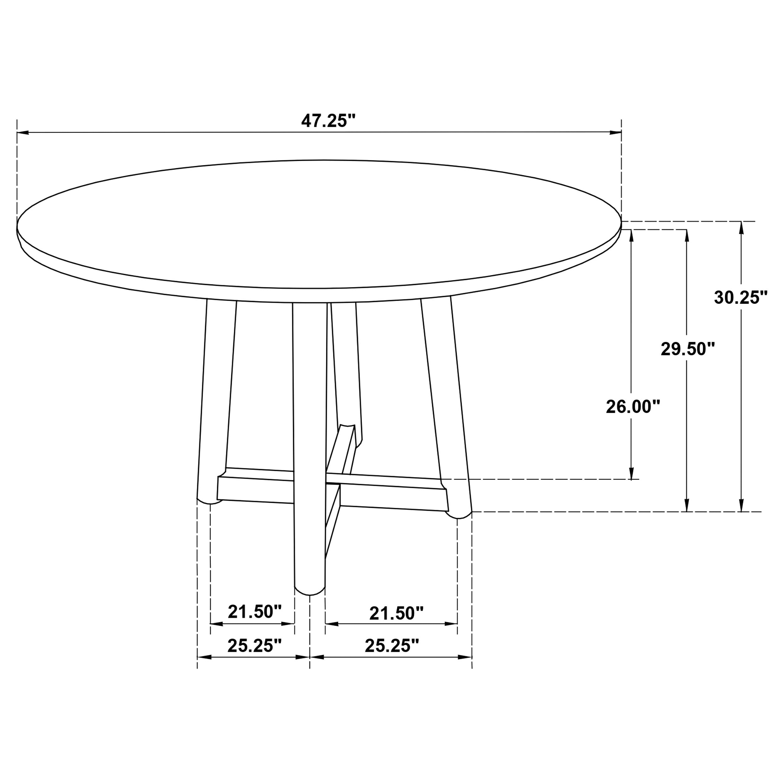 Dinah 5-piece Round Solid Wood Dining Set Walnut — view 12