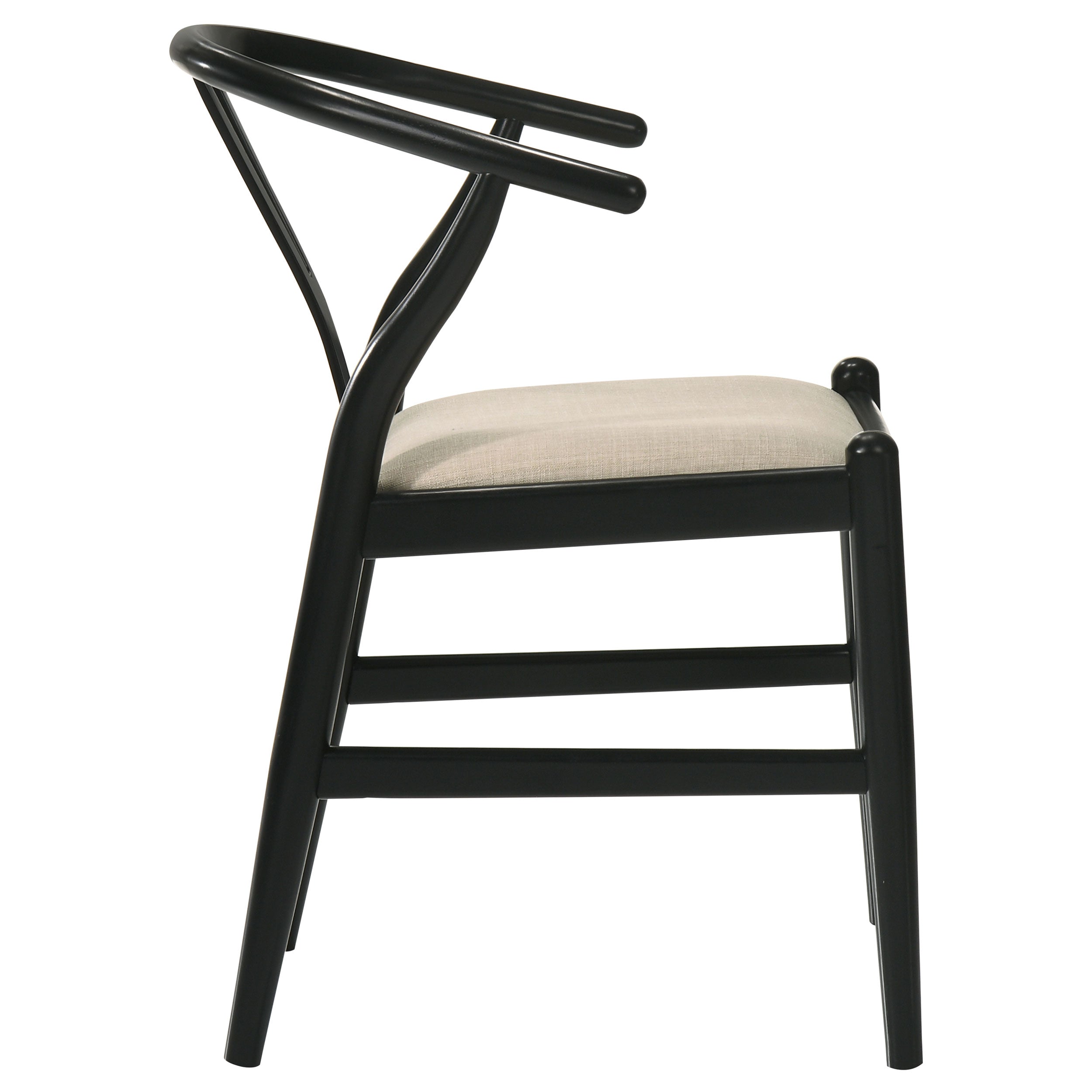 Crestmont Wood Wishbone Dining Side Chair Black (Set of 2) — view 9
