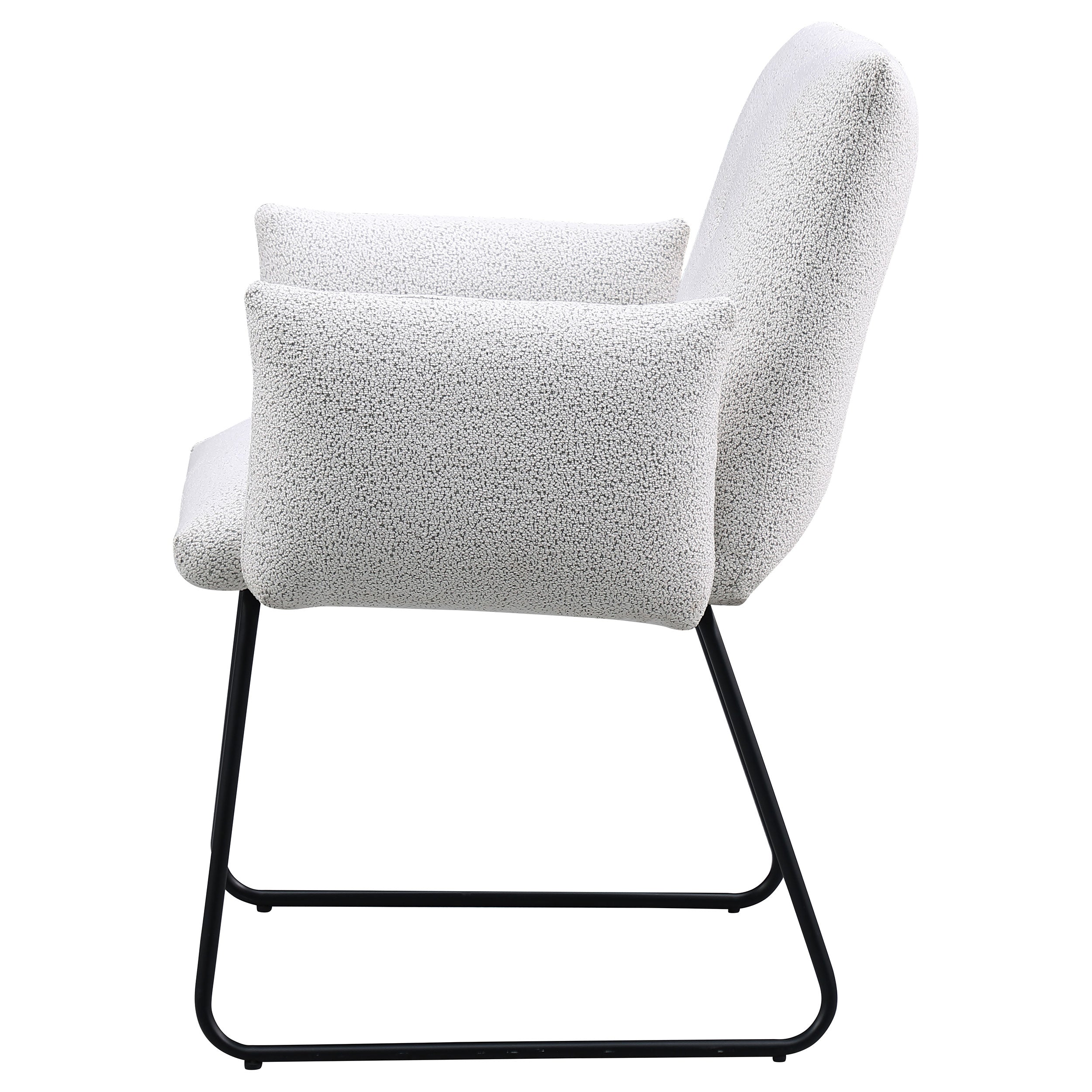 Ackland Upholstered Dining Arm Chair Light Grey (Set of 2) — view 6