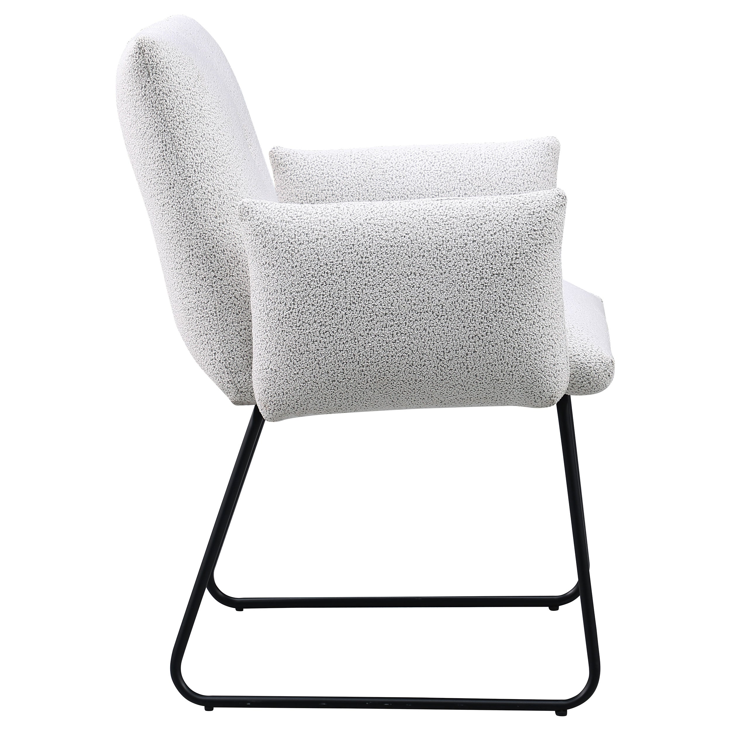 Ackland Upholstered Dining Arm Chair Light Grey (Set of 2) — view 9