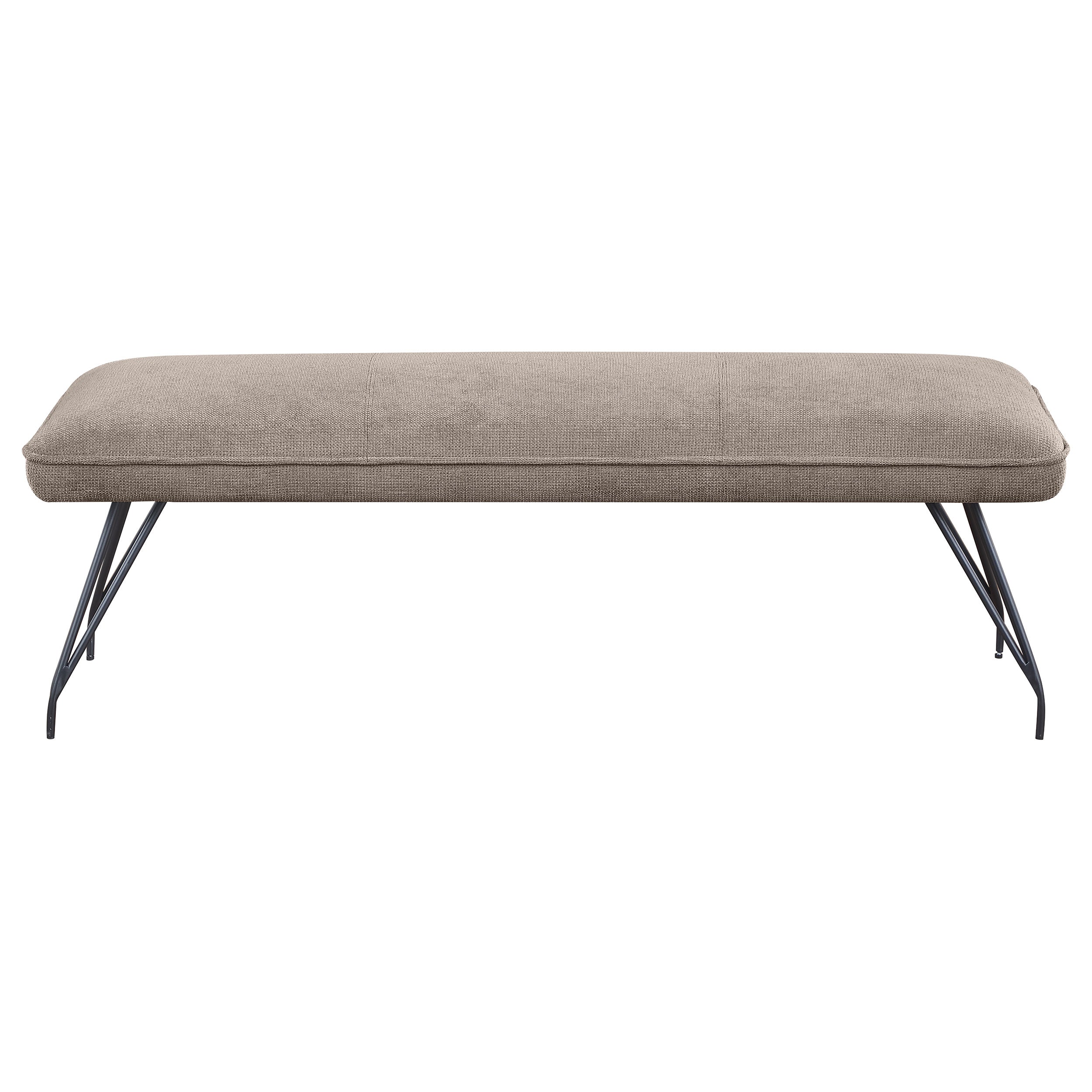 Dodson Fabric Upholstered Dining Bench Taupe — view 3