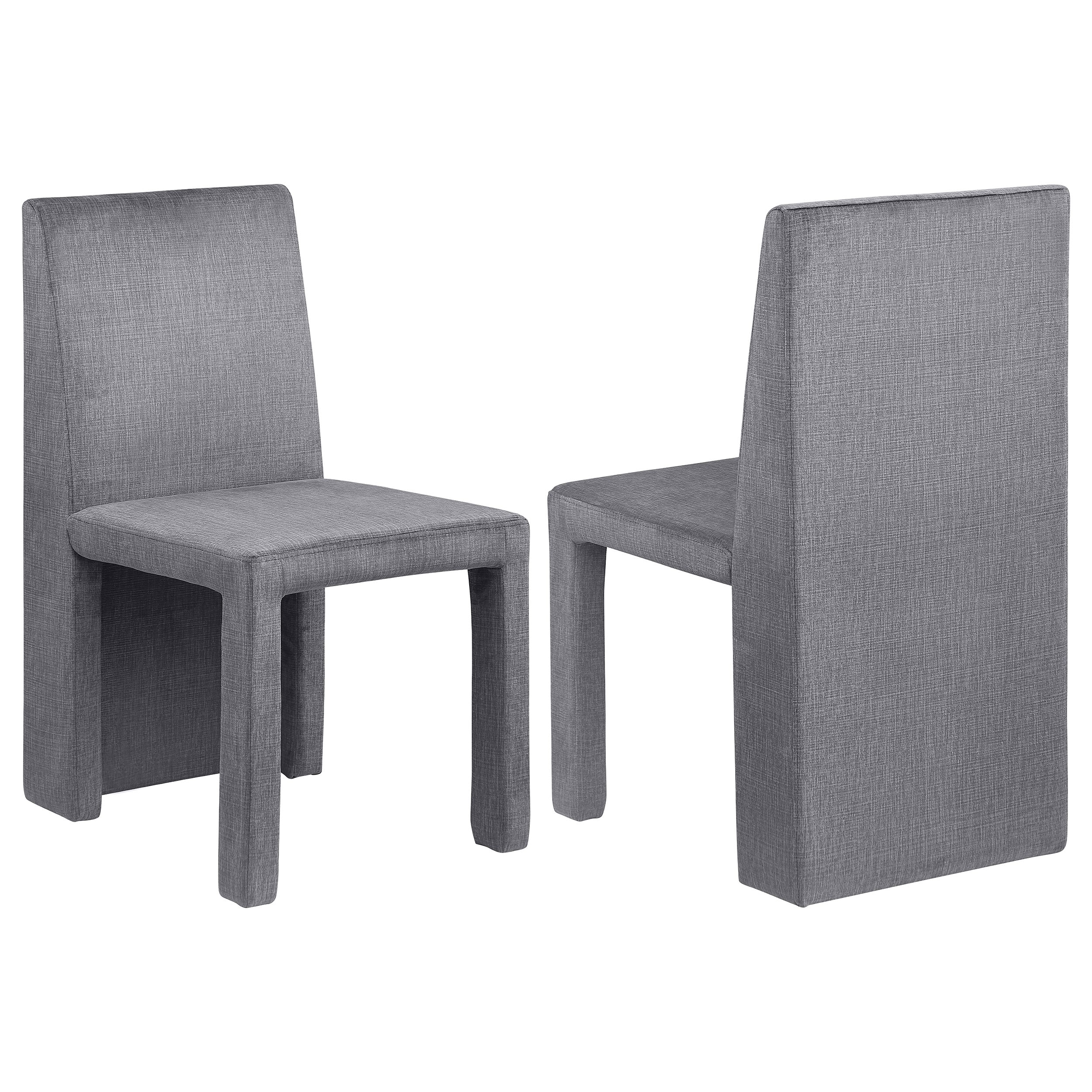 Tordera Velvet Upholstered Dining Side Chair Grey (Set of 2) — view 1