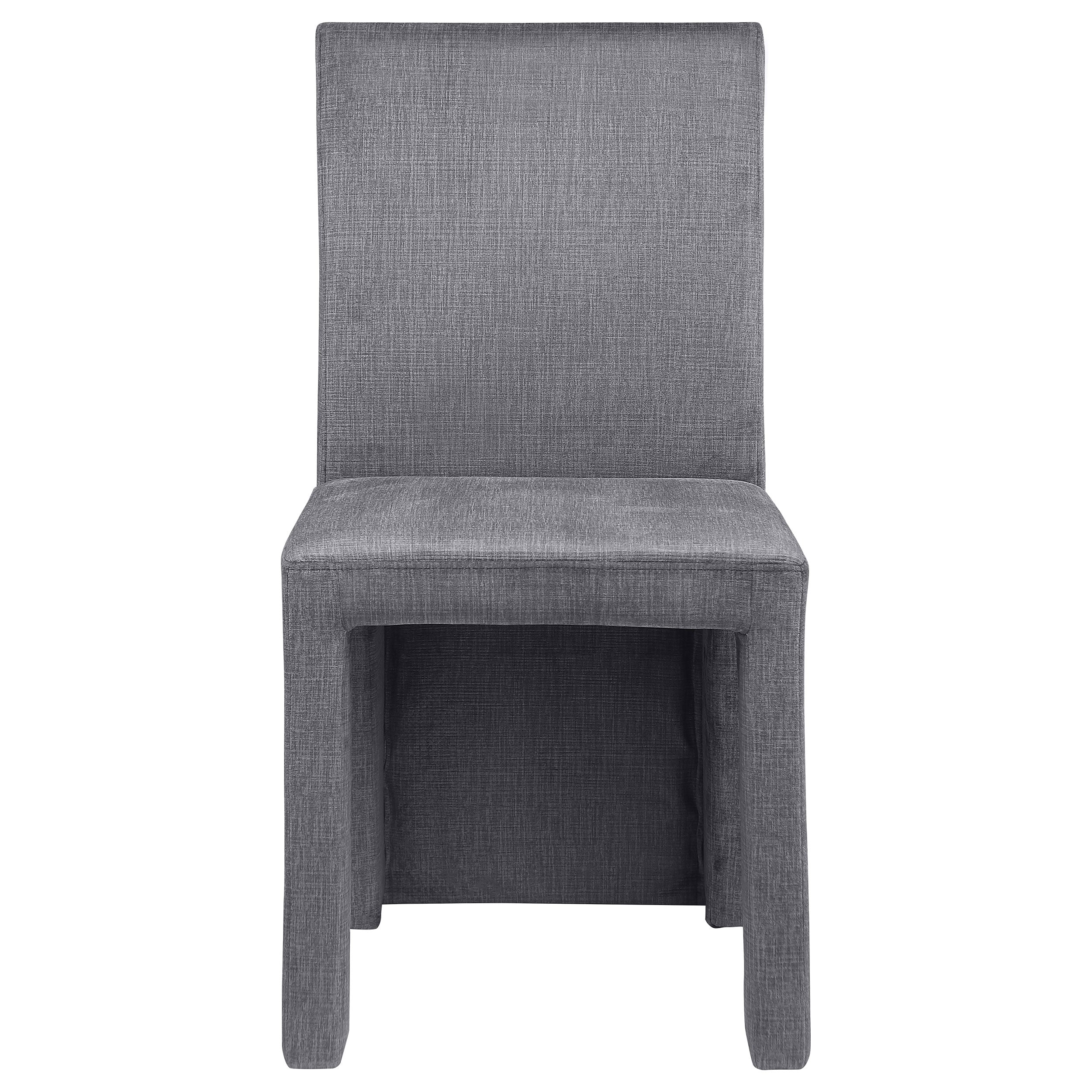 Tordera Velvet Upholstered Dining Side Chair Grey (Set of 2) — view 4