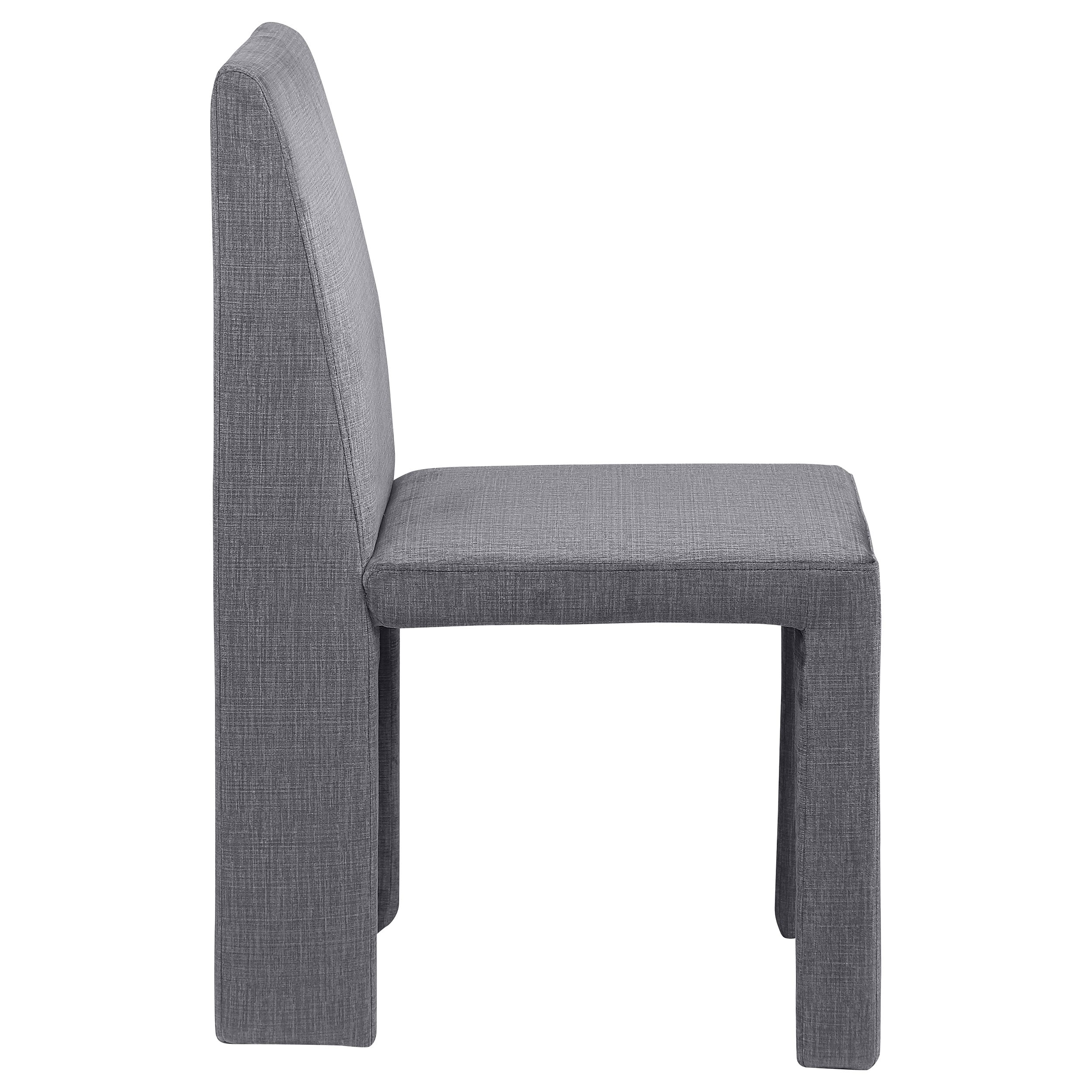 Tordera Velvet Upholstered Dining Side Chair Grey (Set of 2) — view 9