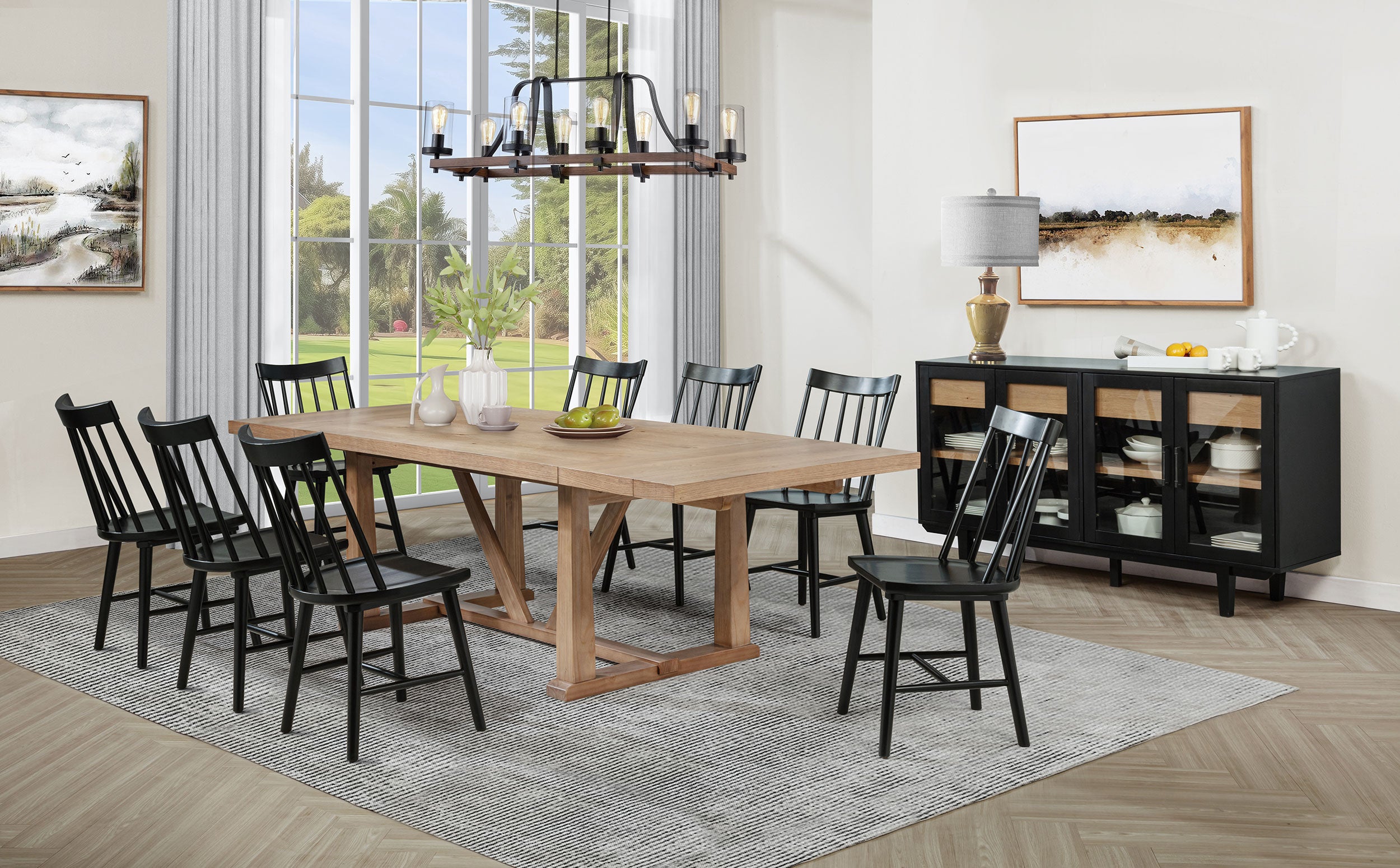 Middleton Solid Wood Dining Side Chair Black (Set of 2) — view 14