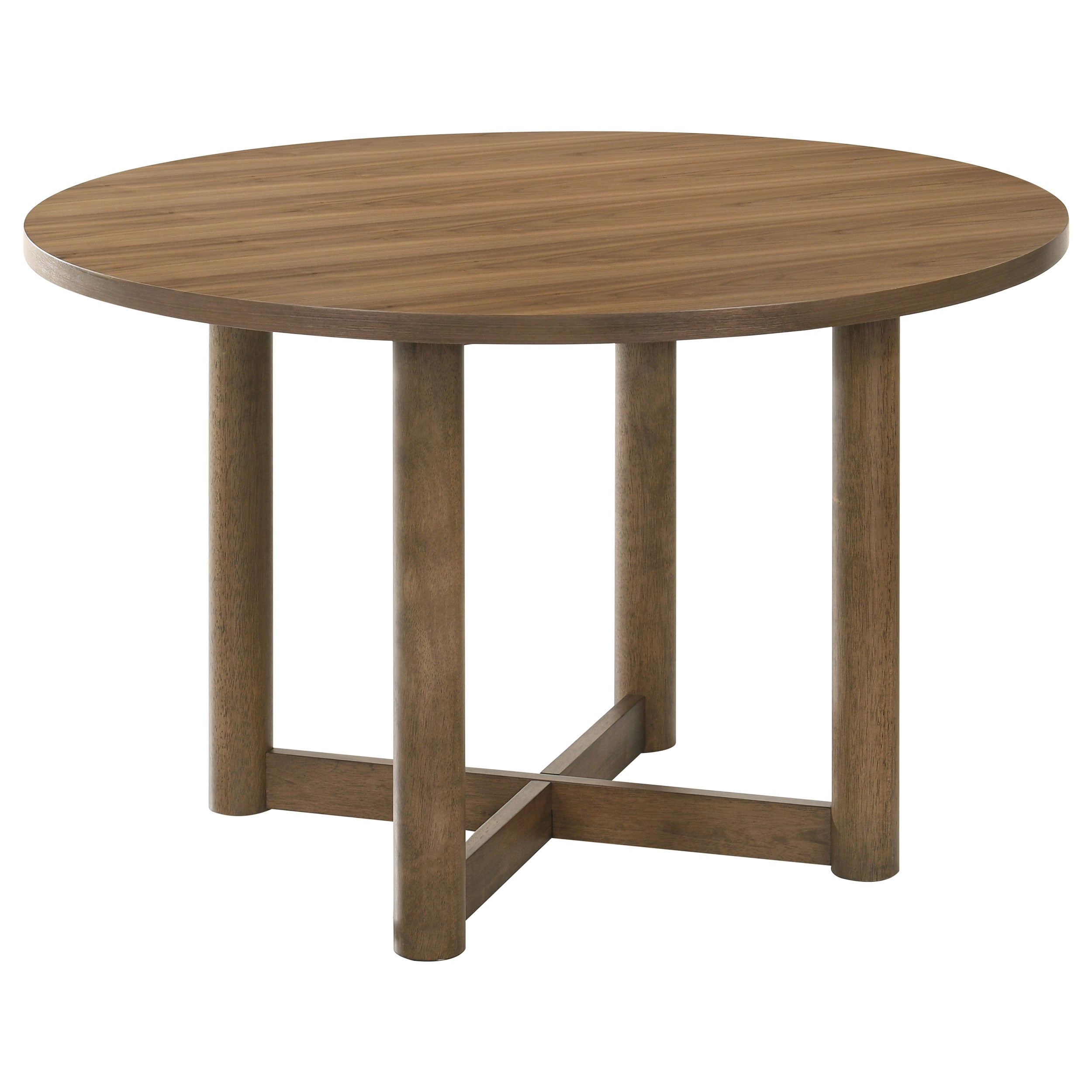 Crestmore 5-piece 46-inch Round Wood Dining Table Set Walnut — view 3