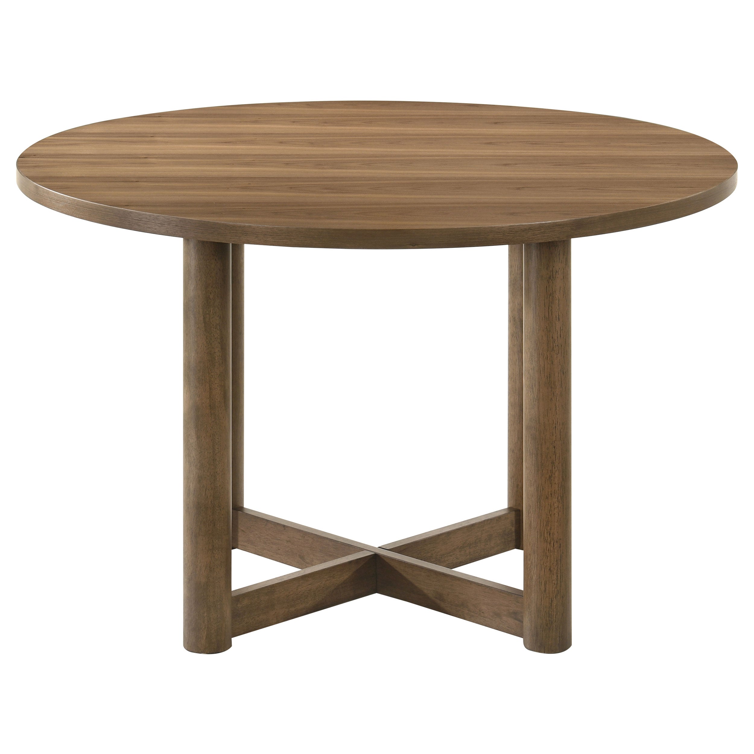 Crestmore 46-inch Round Wood Dining Table Walnut — view 3
