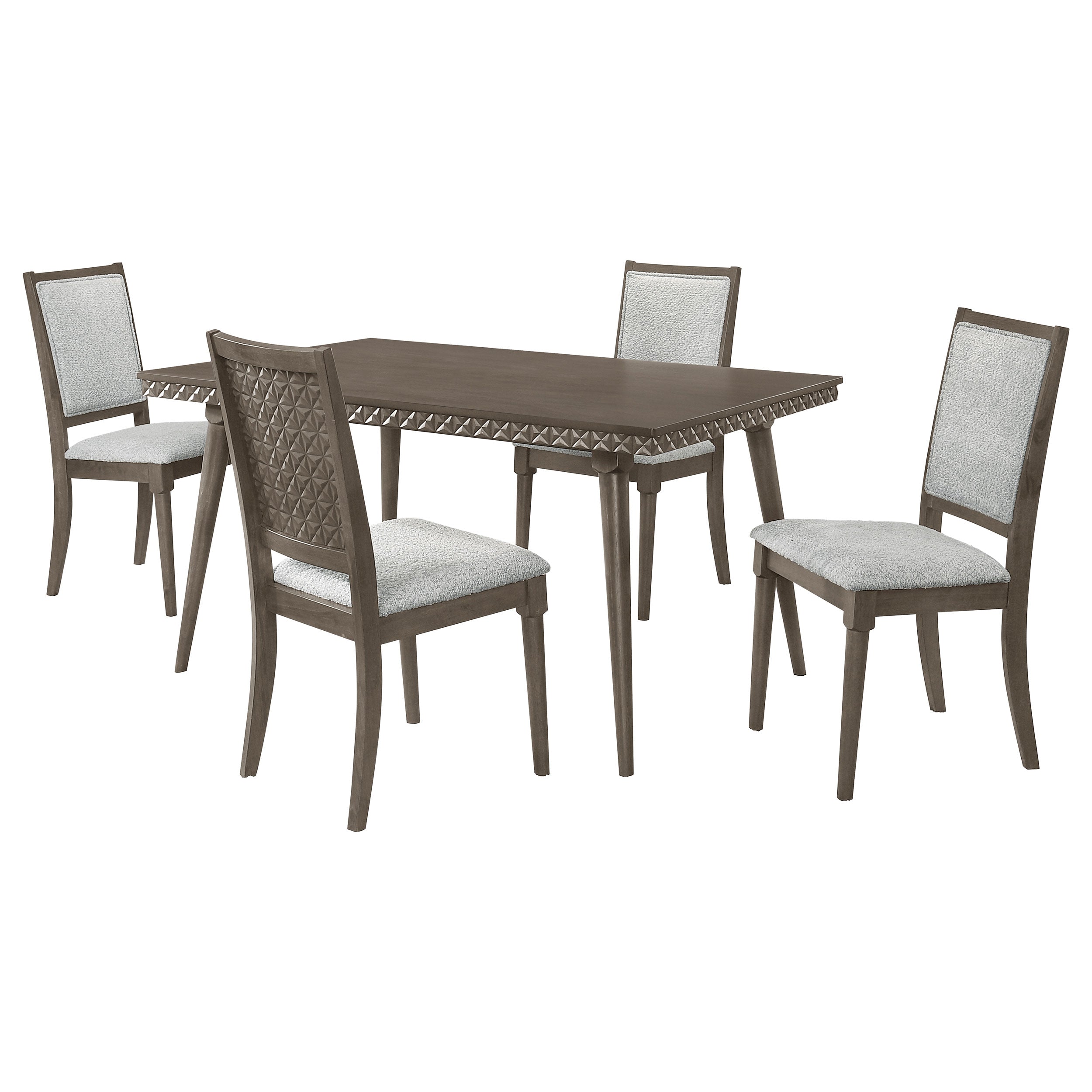 Onslow 5-piece 59-inch Rectangular Dining Set Dark Brown — view 2