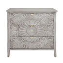 3 Drawer Cabinet, American Furniture, Suitable For Bedroom, Living Room - Light Gray