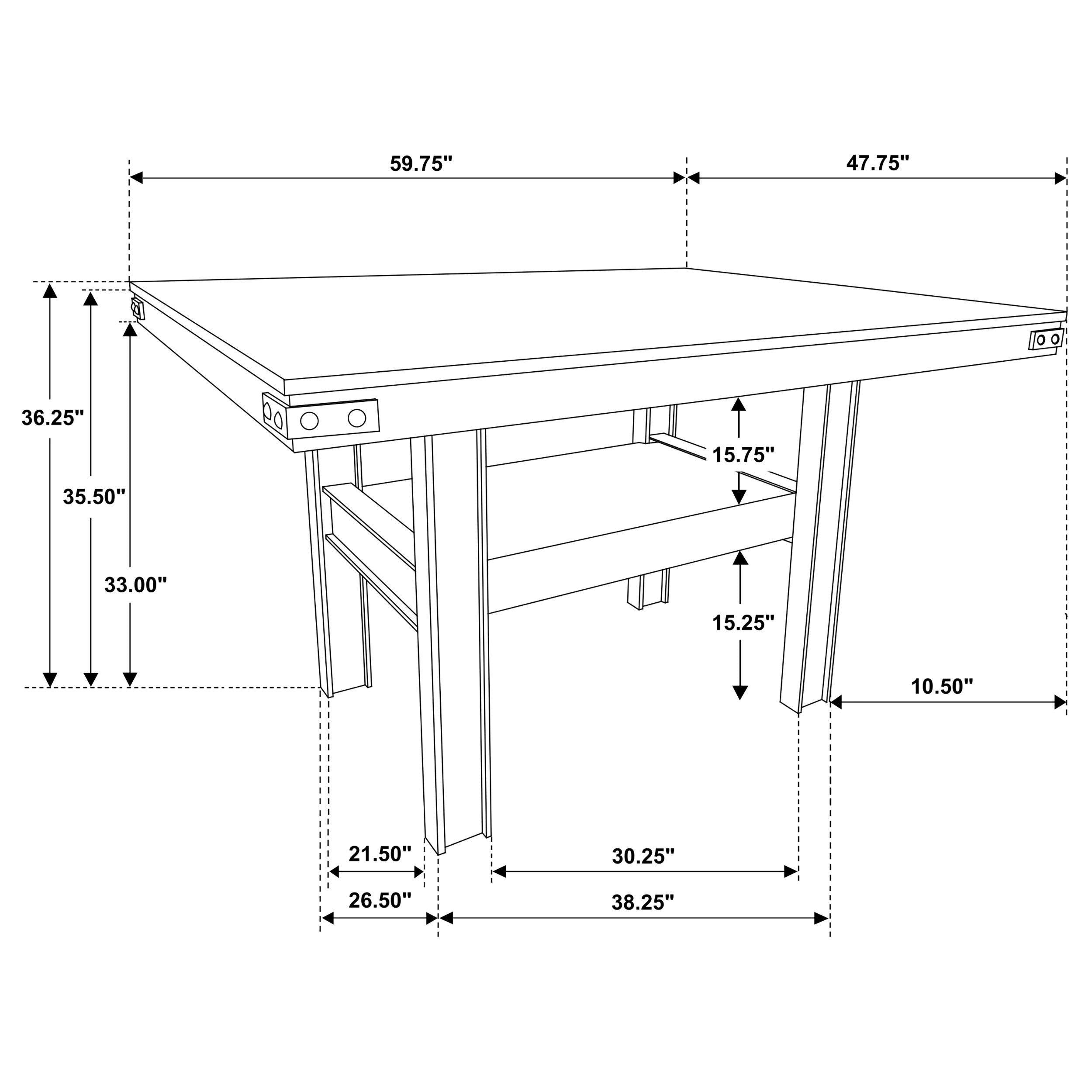Patterson 7-piece Counter Height Dining Set Mango Oak — view 14