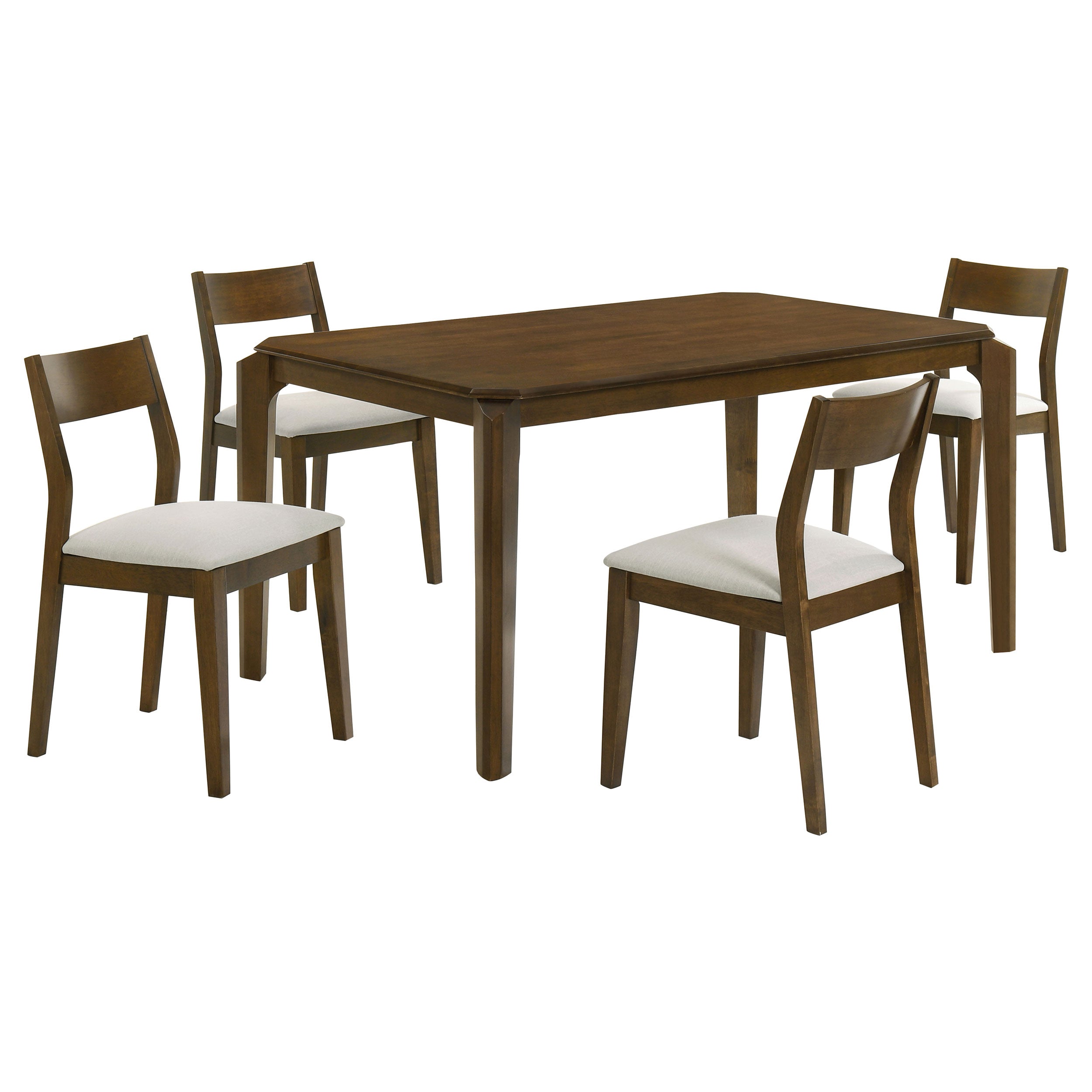 Almonte 5-piece 59-inch Rectangular Dining Set Dark Brown — view 2
