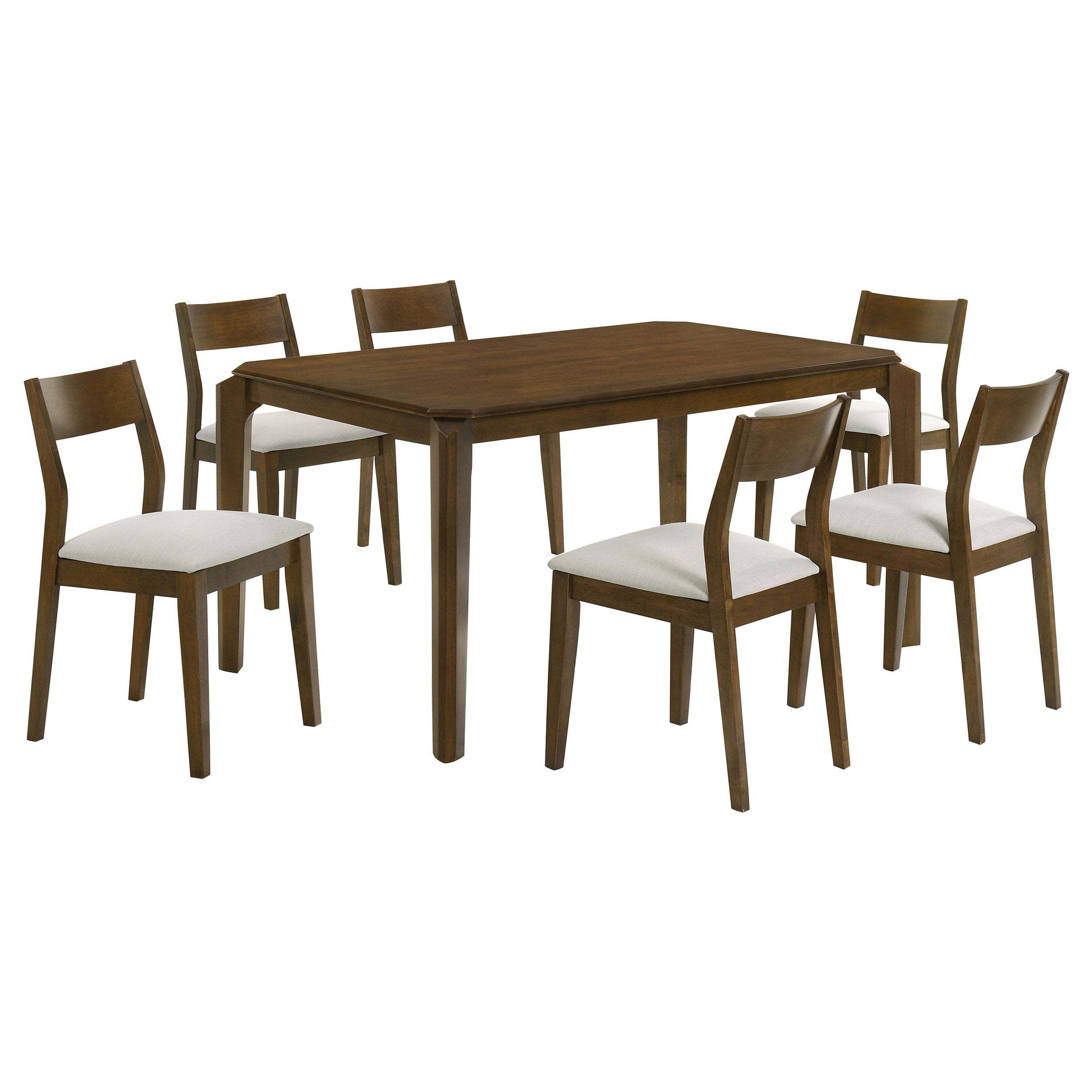 Almonte 7-piece 59-inch Rectangular Dining Set Dark Brown — view 2