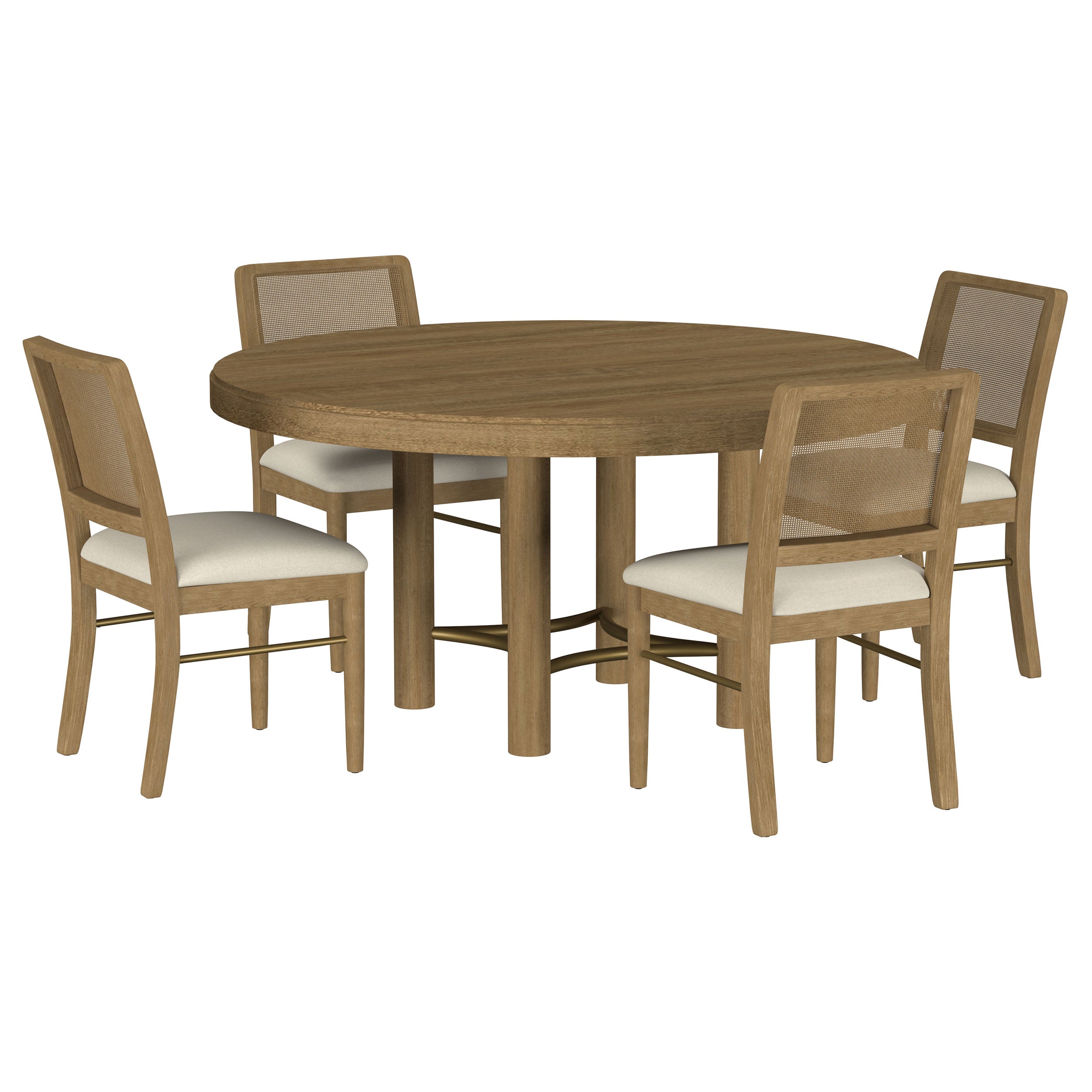Arini 5-piece Round Dining Room Table Set Sand Wash — view 2