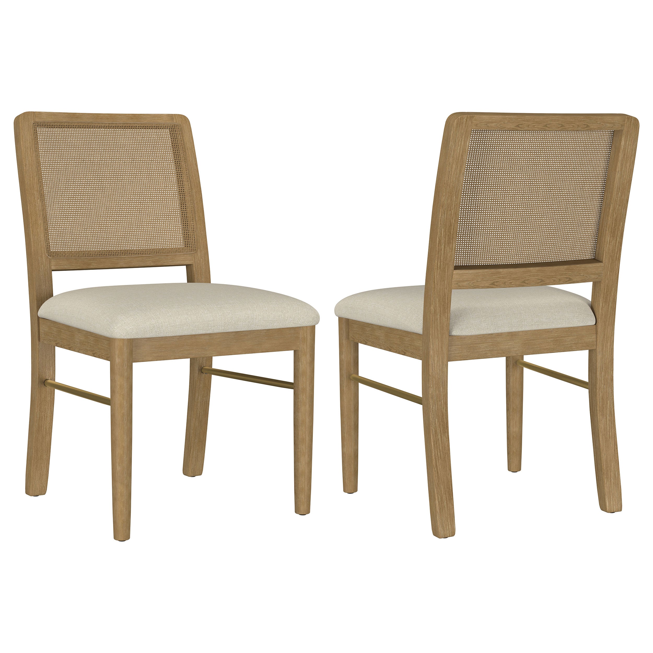 Arini Rattan Cane Dining Side Chair Sand Wash (Set of 2) — view 1