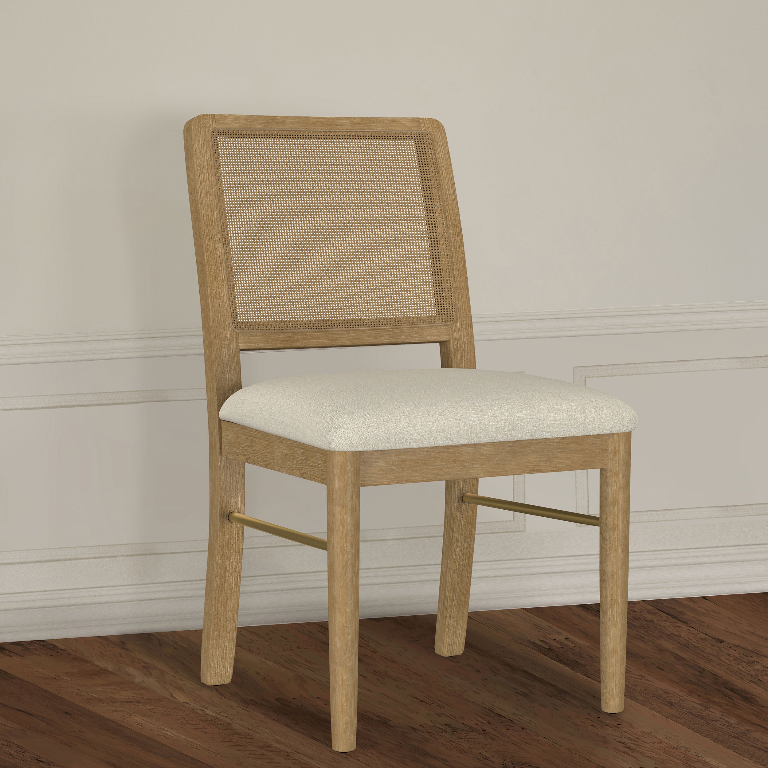 Arini Rattan Cane Dining Side Chair Sand Wash (Set of 2) — view 2