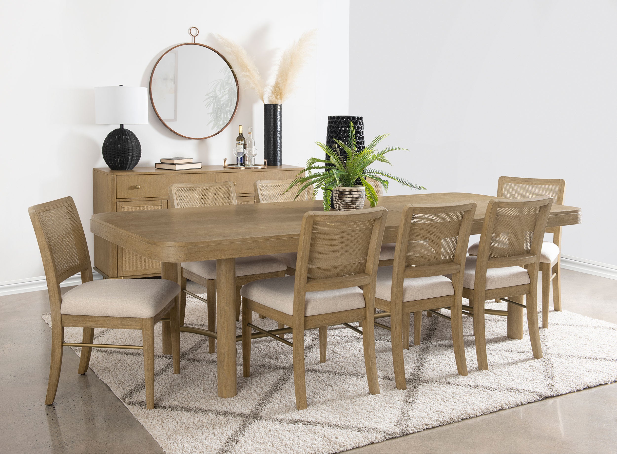 Arini Rattan Cane Dining Side Chair Sand Wash (Set of 2) — view 14