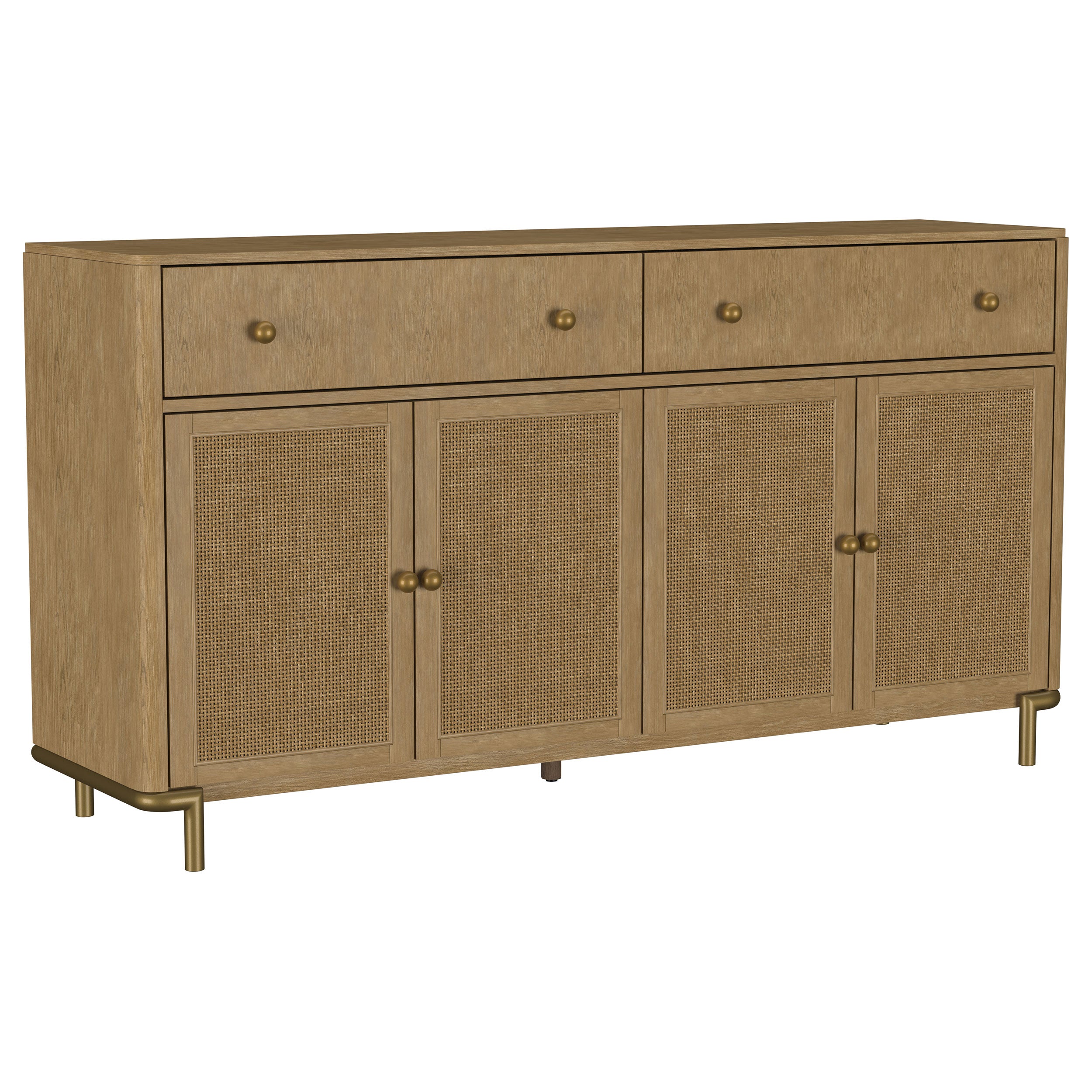 Arini 2-drawer Cane Door Dining Sideboard Server Sand Wash — view 1